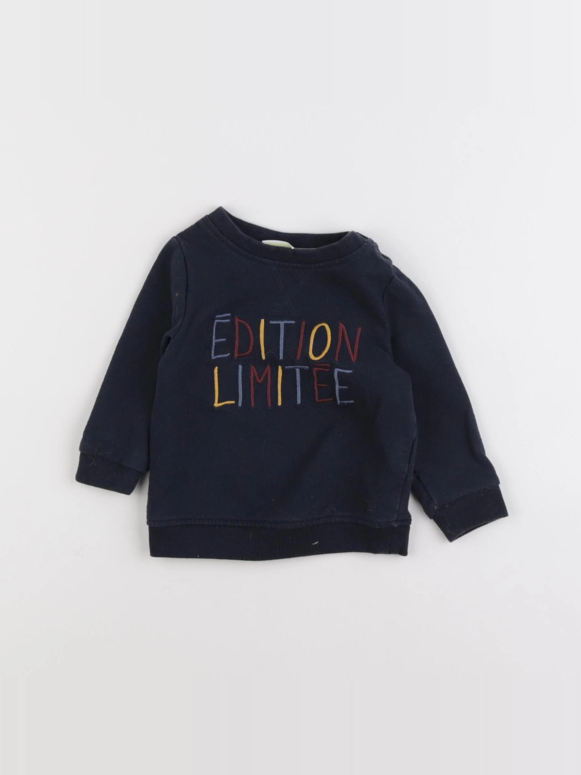 Tape à l'oeil - sweat bleu - 9 mois