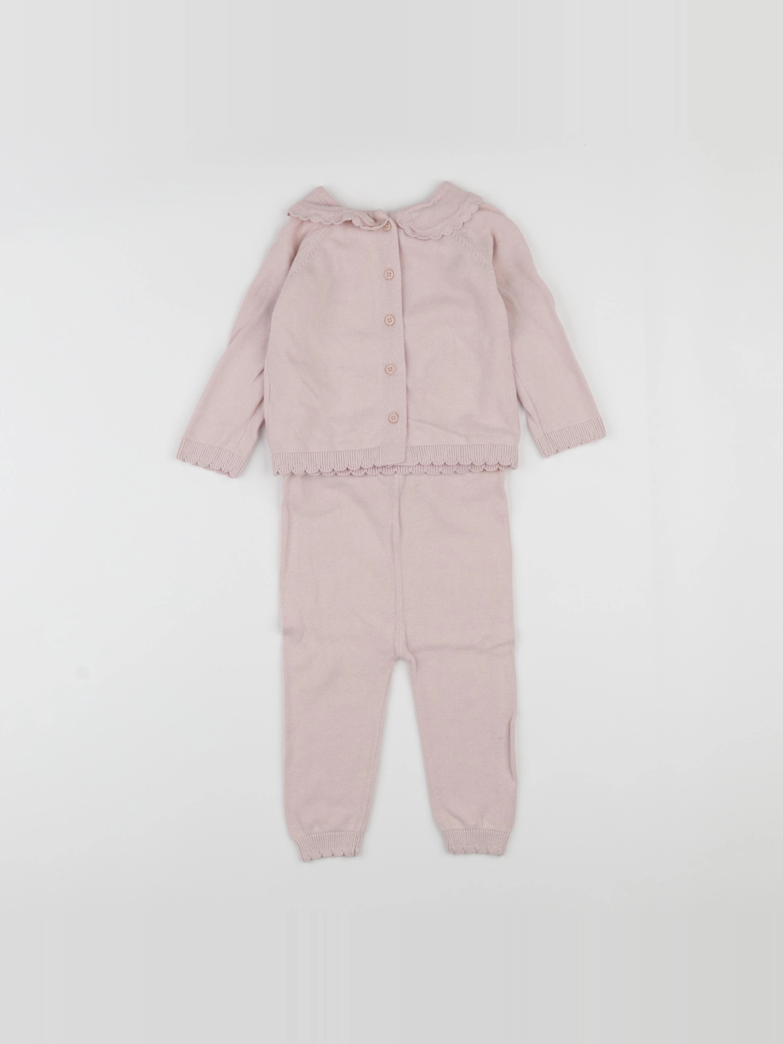 Vertbaudet - ensemble rose - 18 mois
