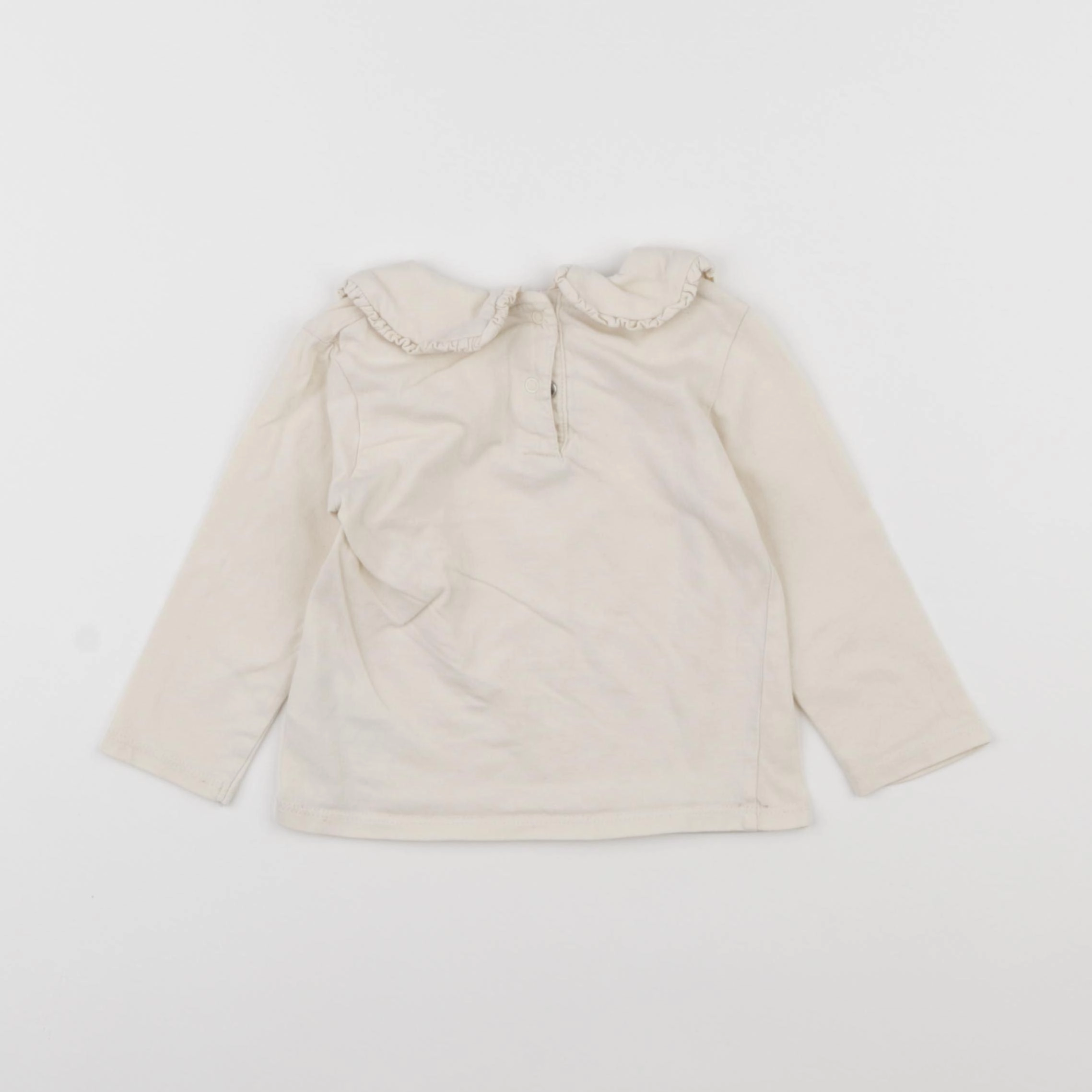 Vertbaudet - tee-shirt beige - 12 mois