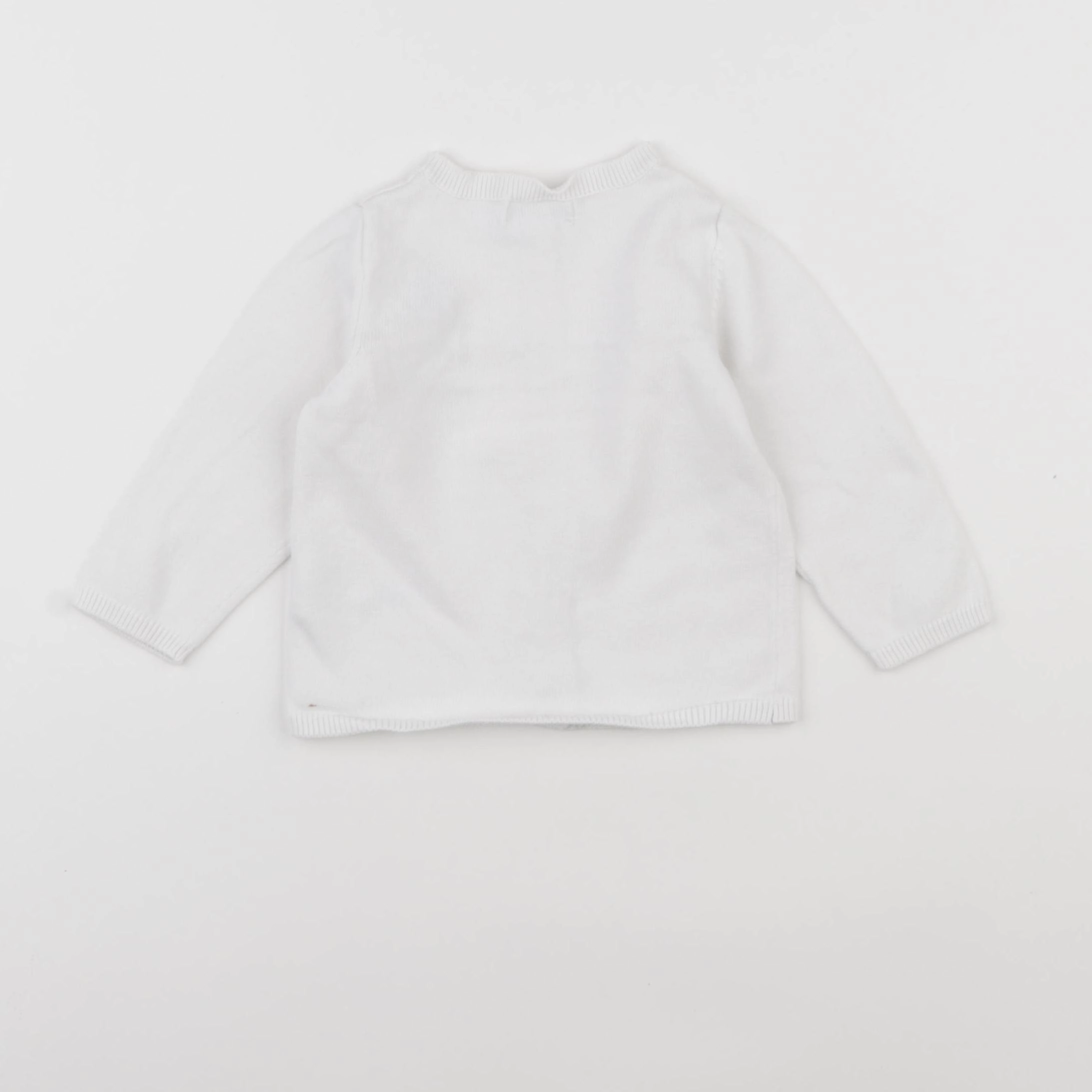 Vertbaudet - gilet blanc - 12 mois