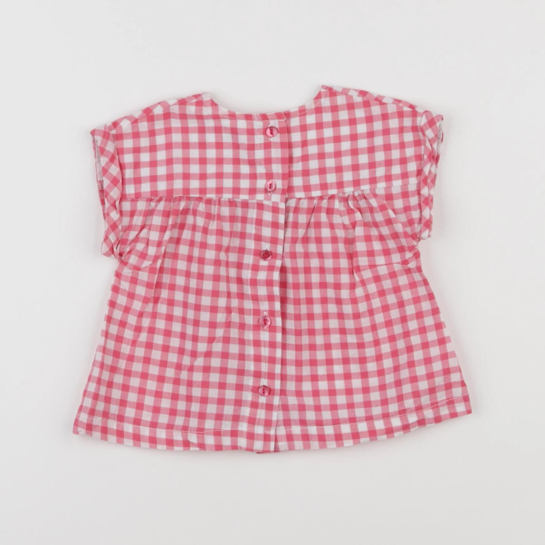 Vertbaudet - blouse blanc, rose - 3 mois