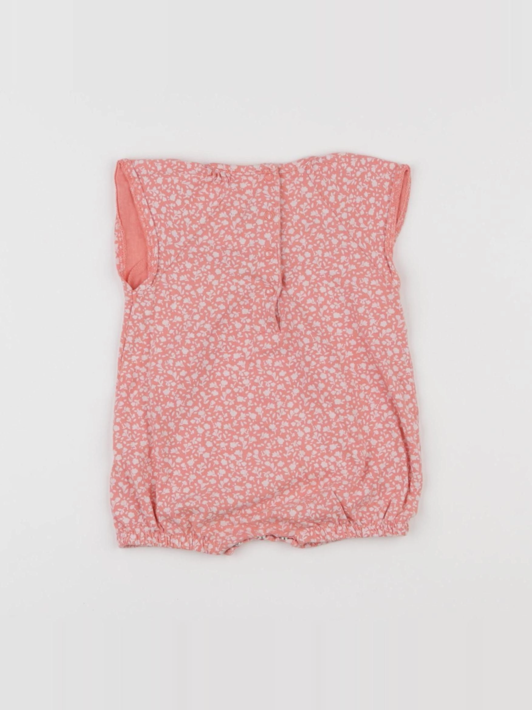 Vertbaudet - combinaison blanc, rose - 3 mois