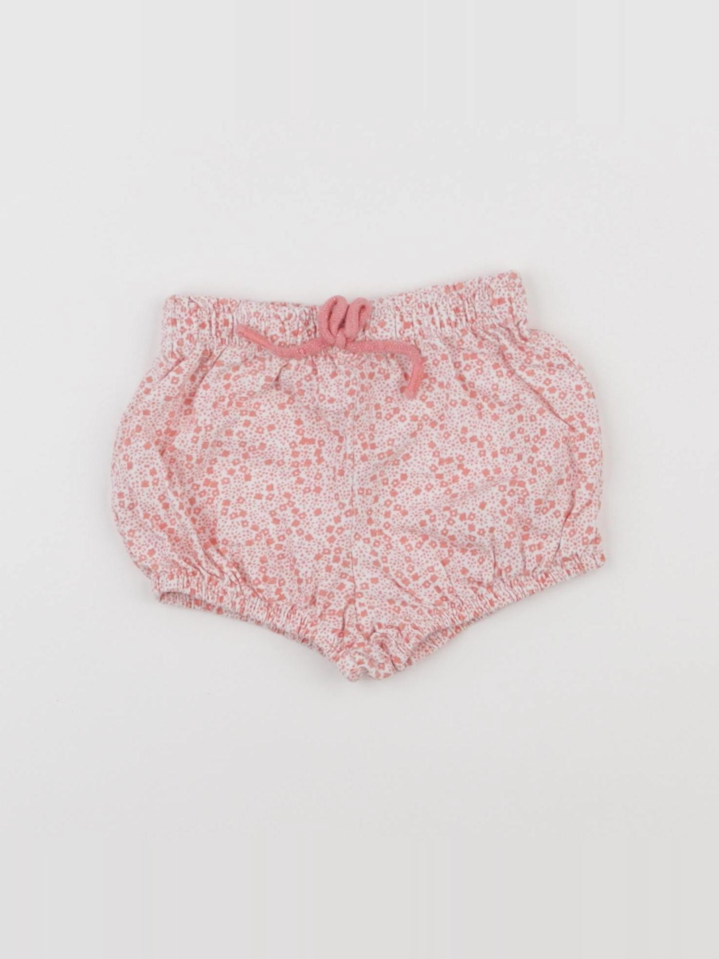 Vertbaudet - short rose, blanc - 6 mois