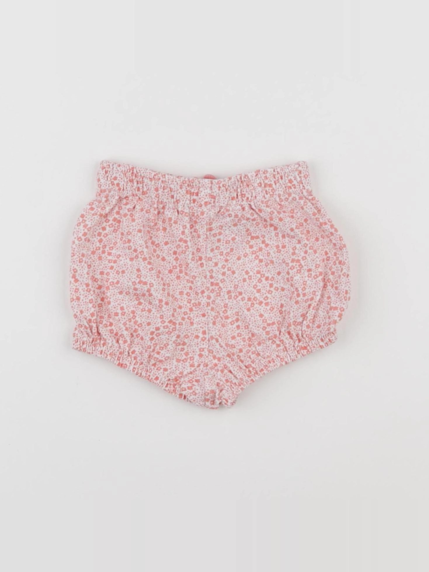 Vertbaudet - short rose, blanc - 6 mois
