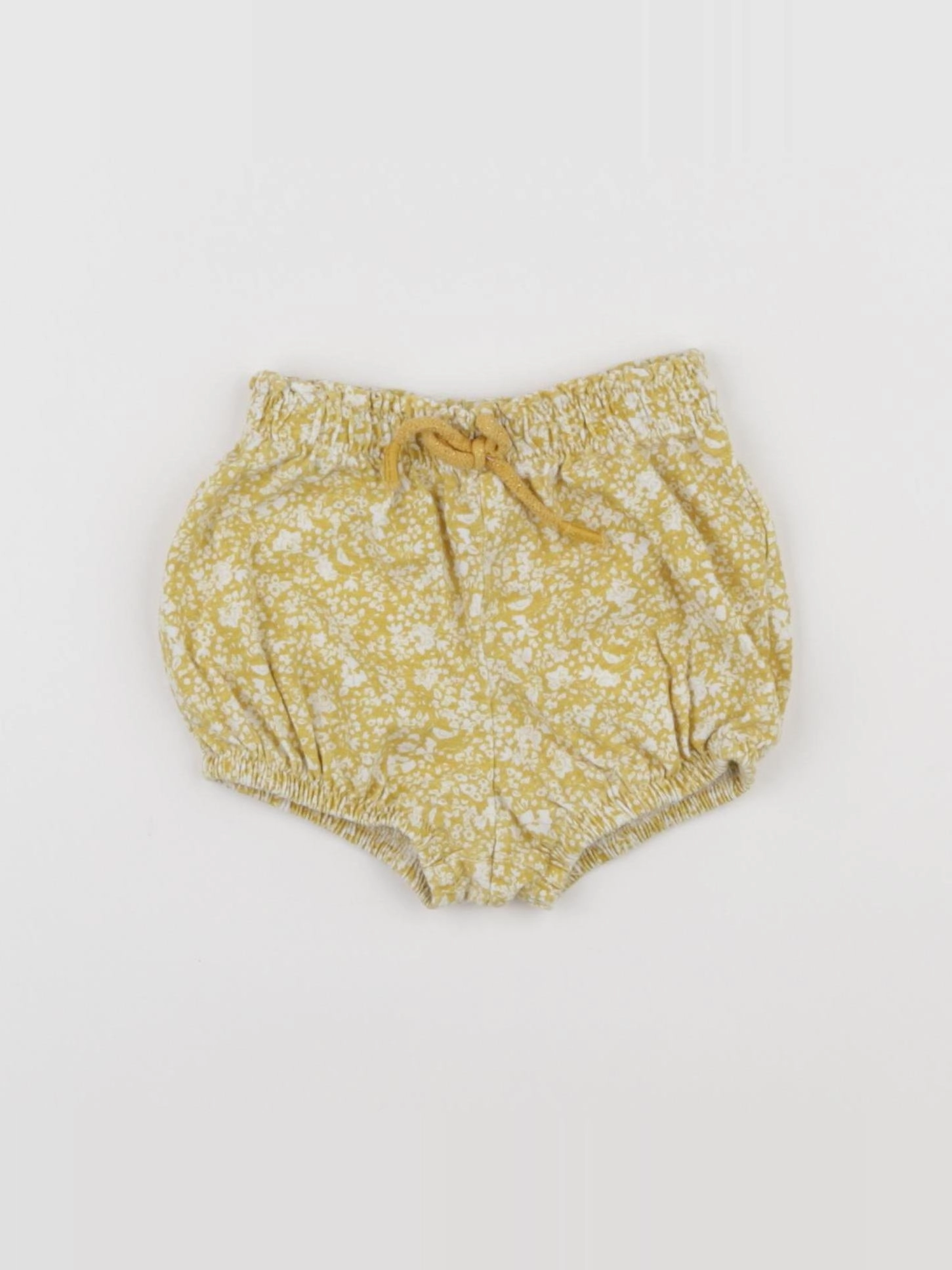Vertbaudet - short blanc, jaune - 6 mois