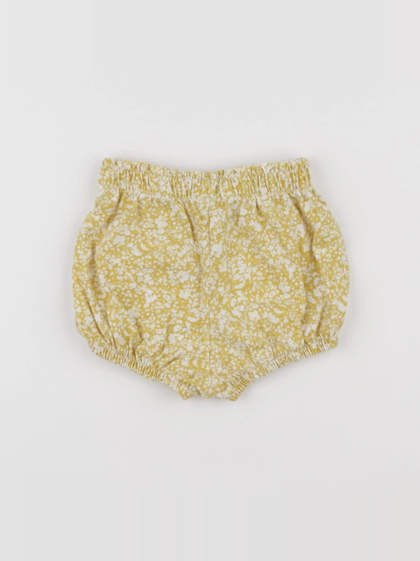 Vertbaudet - short blanc, jaune - 6 mois