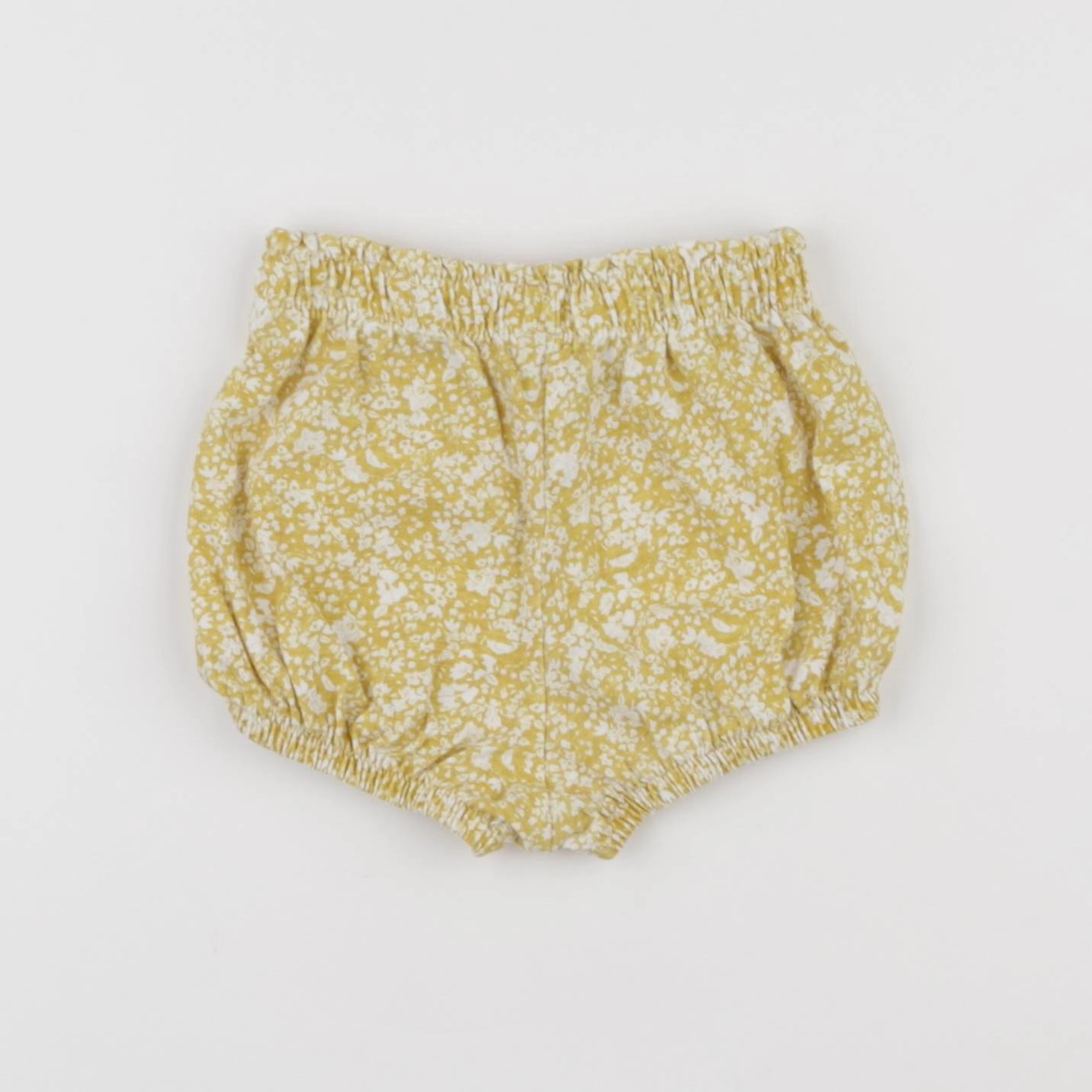 Vertbaudet - short blanc, jaune - 6 mois