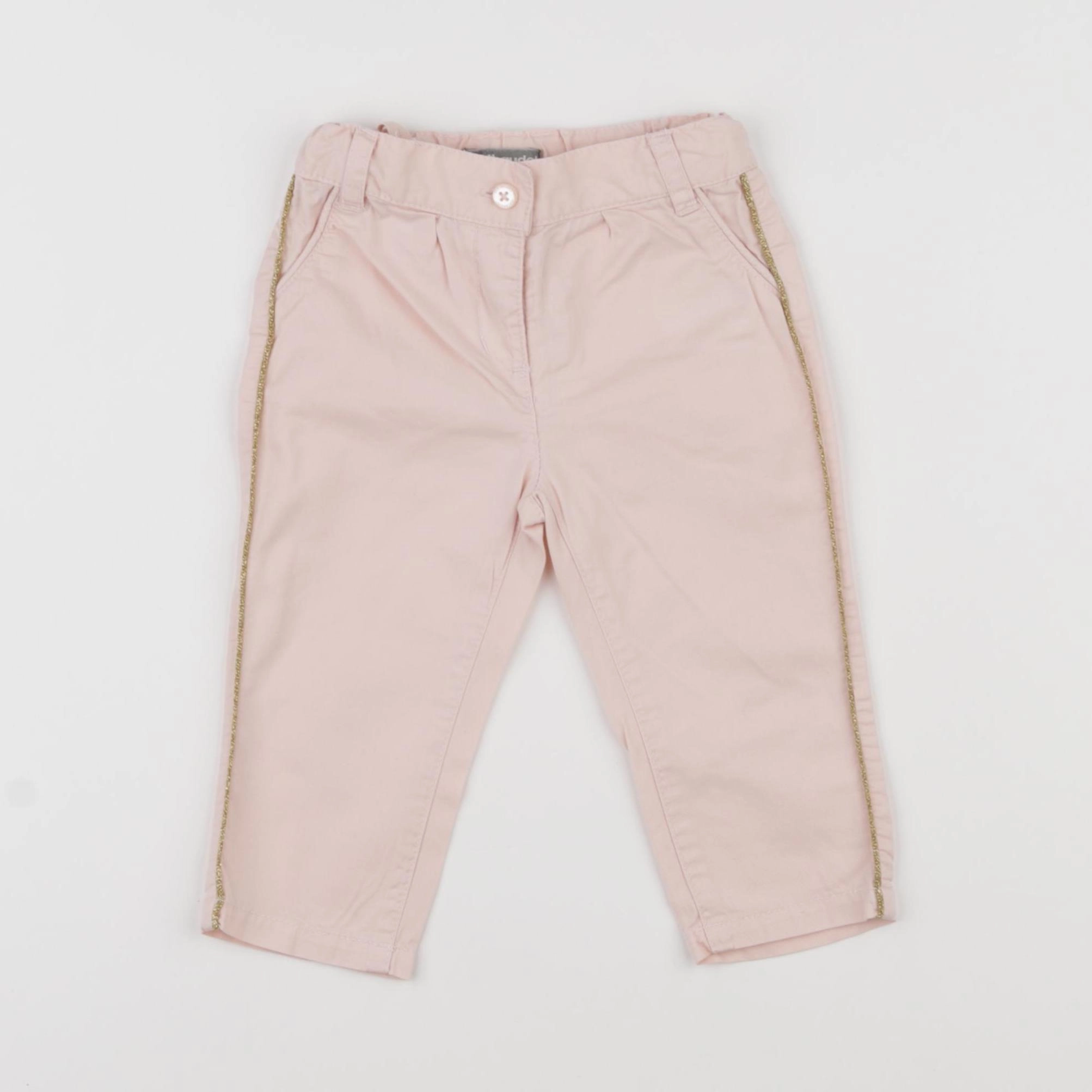 Vertbaudet - pantalon rose - 12 mois