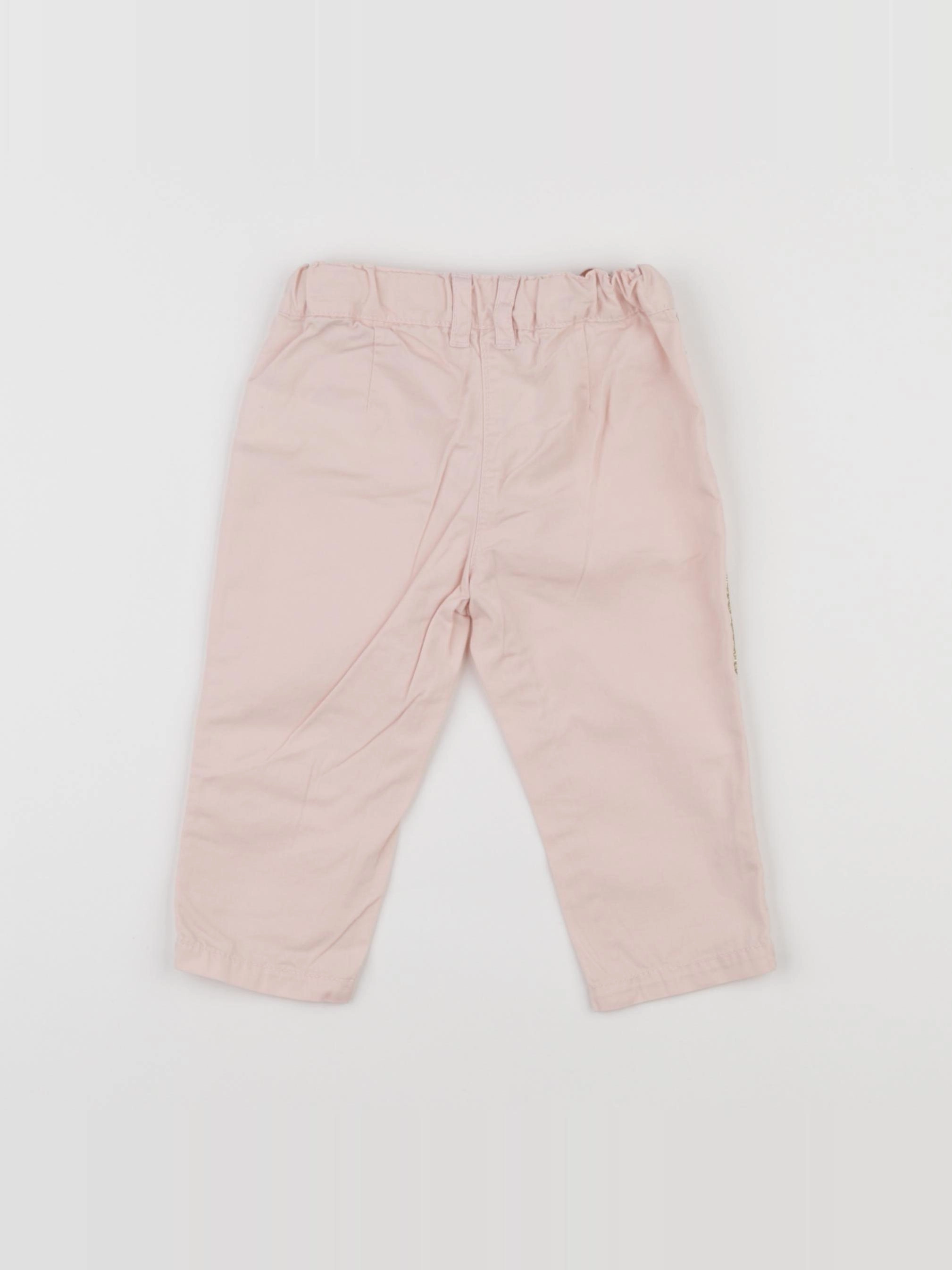 Vertbaudet - pantalon rose - 12 mois