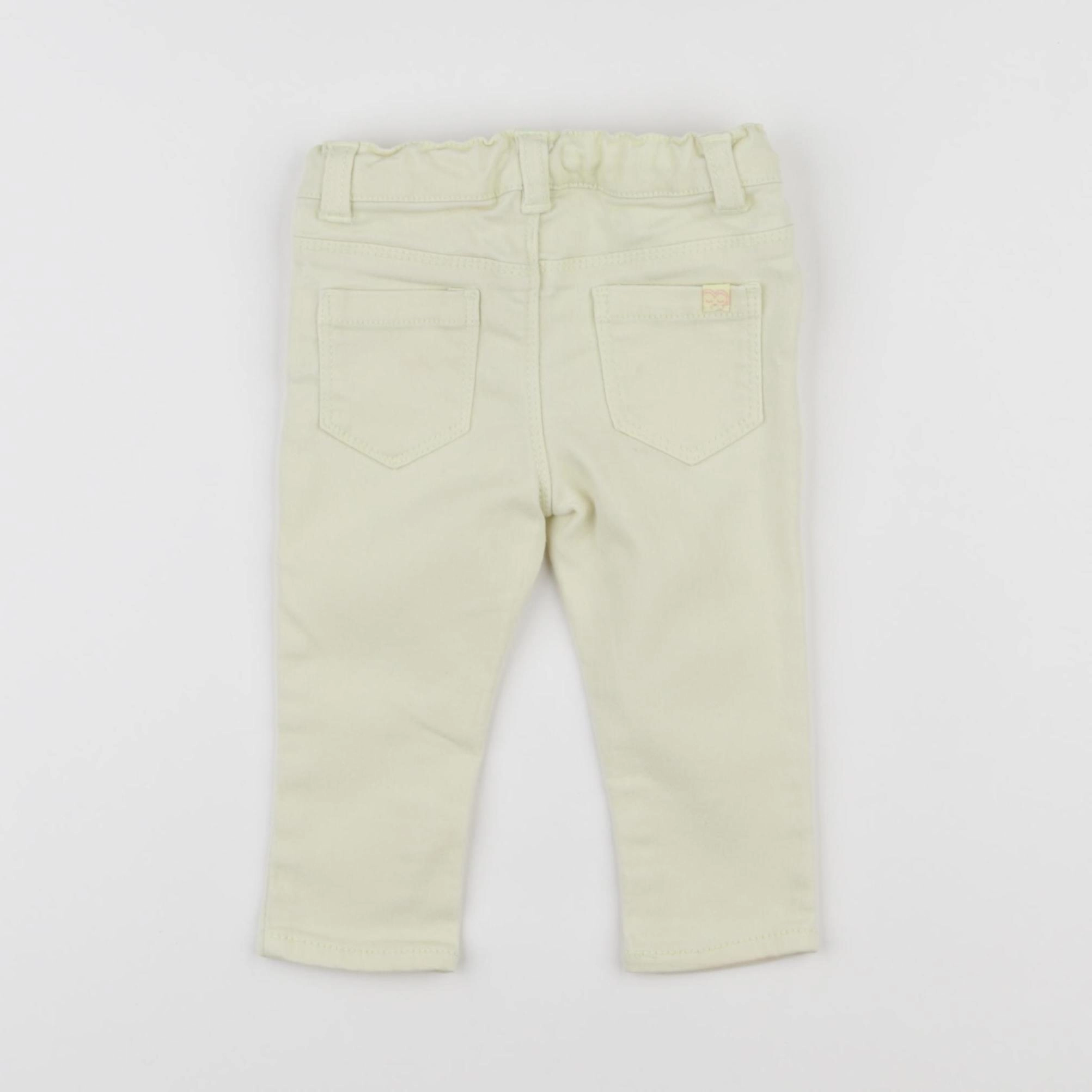 Vertbaudet - pantalon jaune - 12 mois