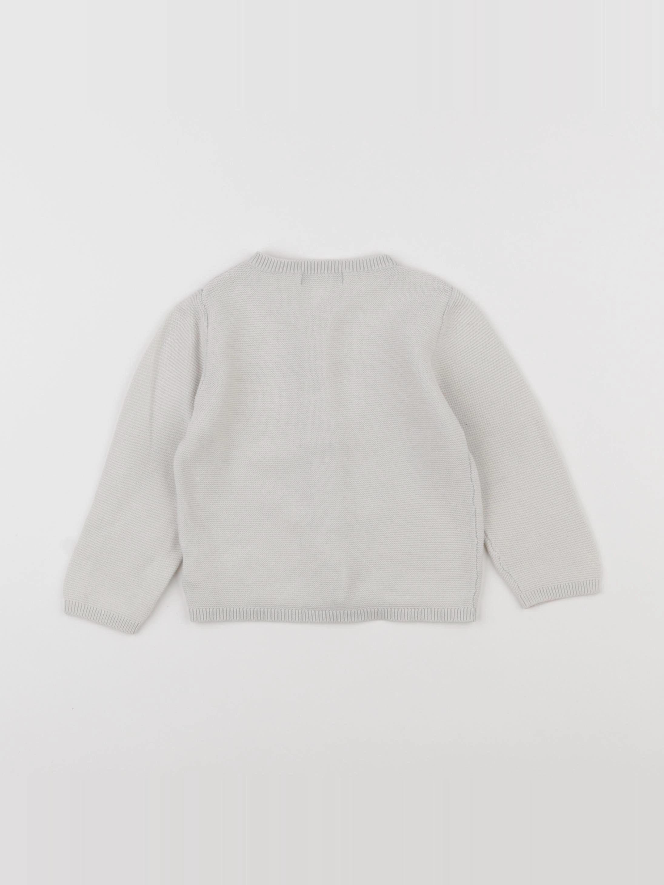 Vertbaudet - gilet gris - 12 mois