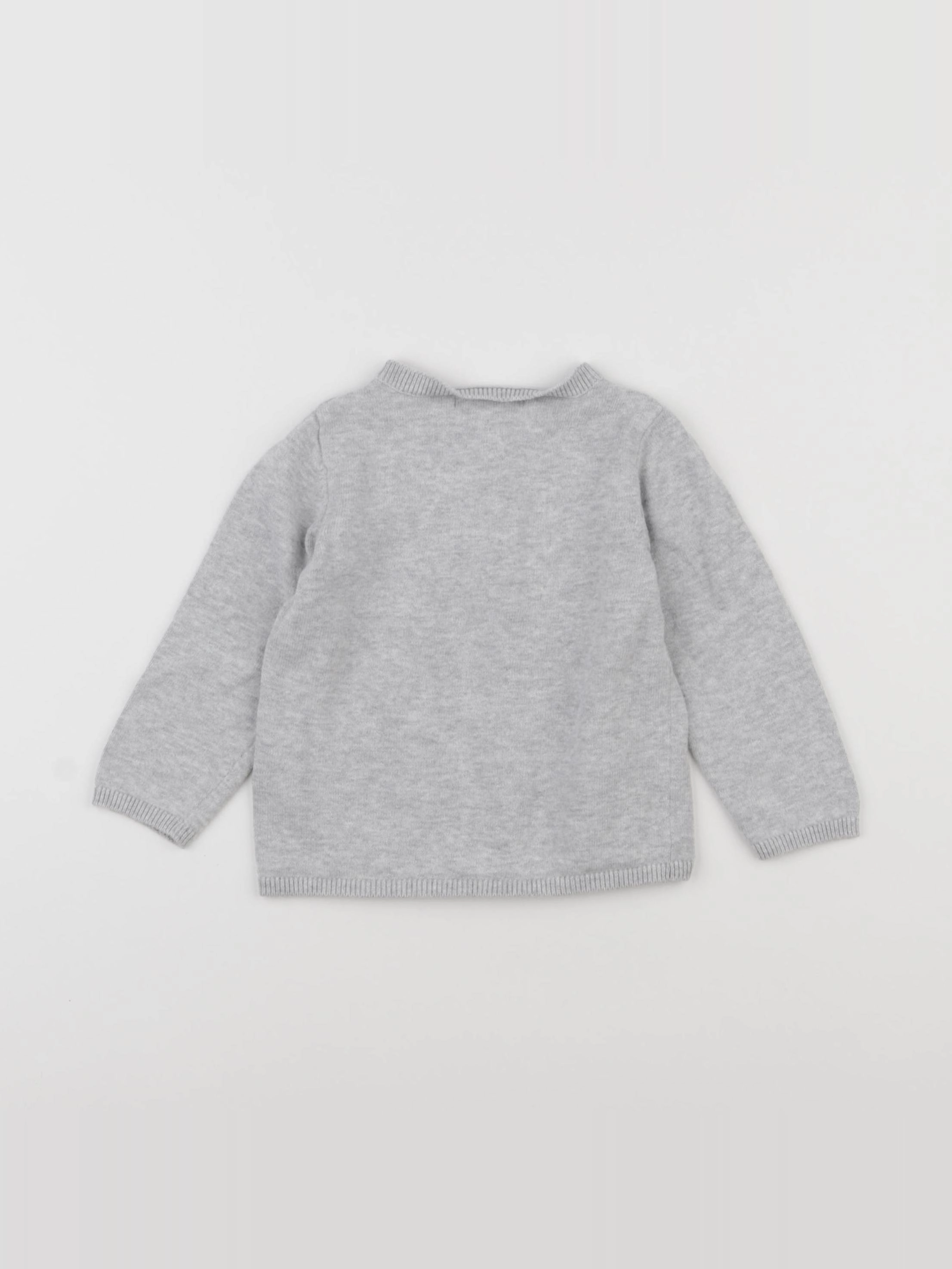 Vertbaudet - gilet gris - 12 mois