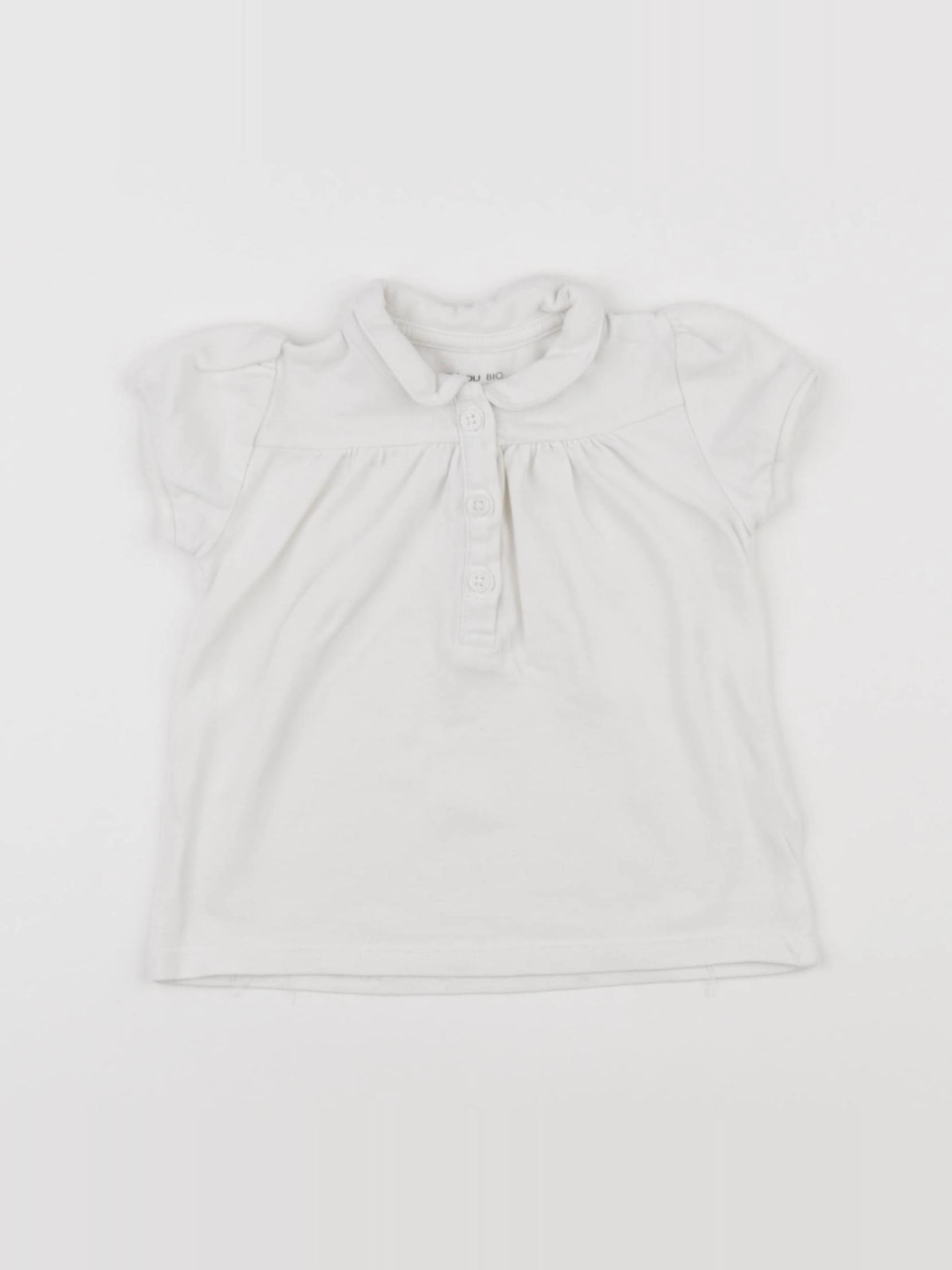 Bouchara - polo blanc - 12 mois