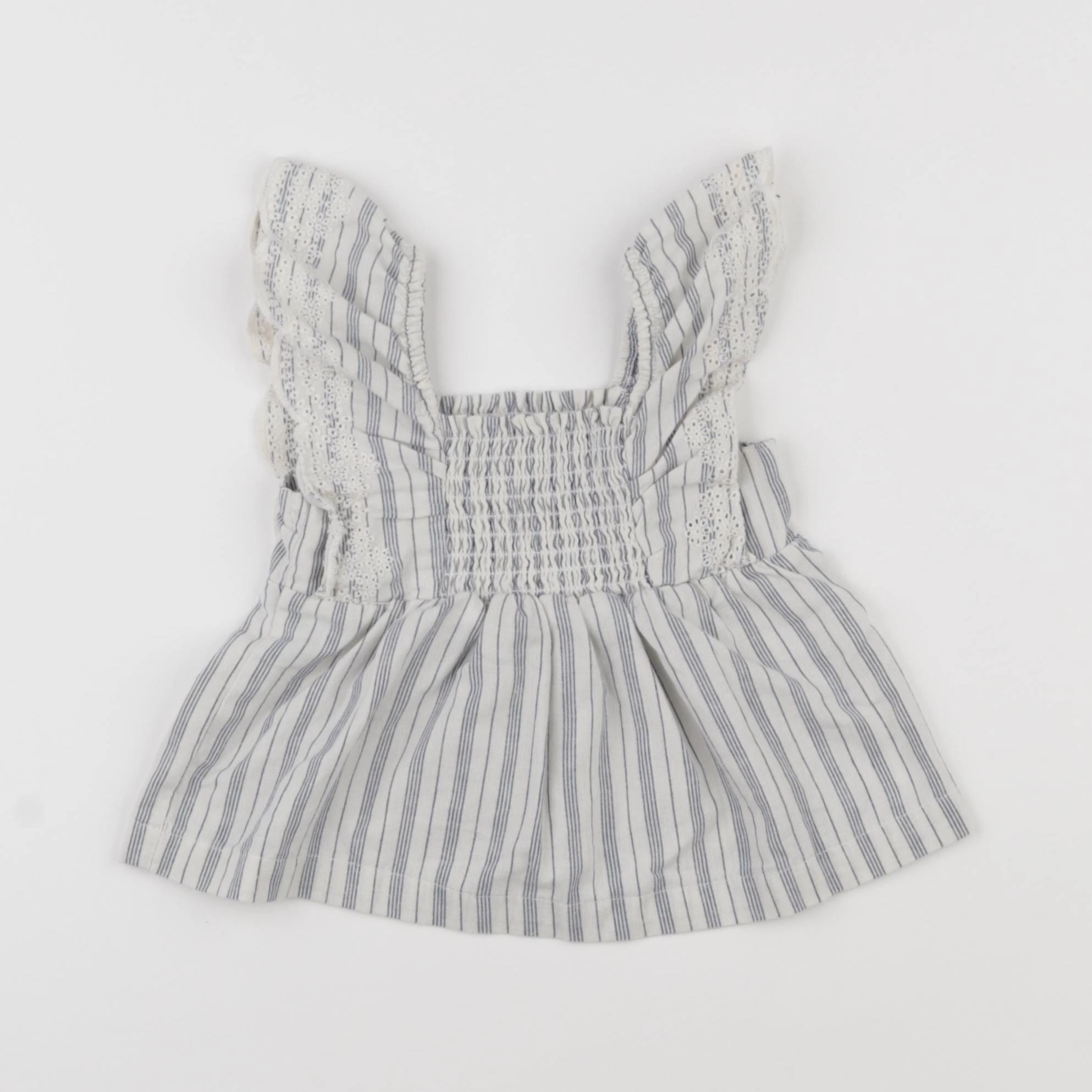 Vertbaudet - blouse blanc, bleu - 12 mois