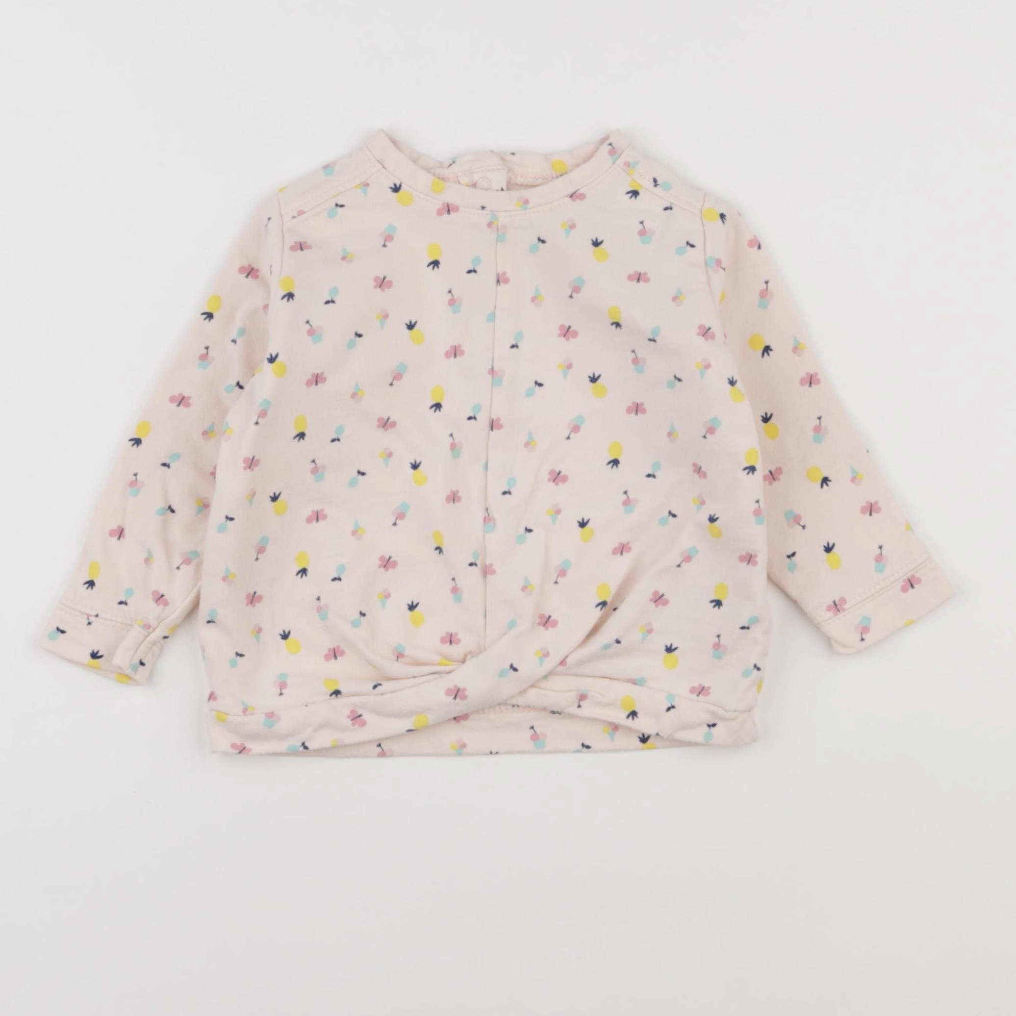 Vertbaudet - sweat rose - 12 mois