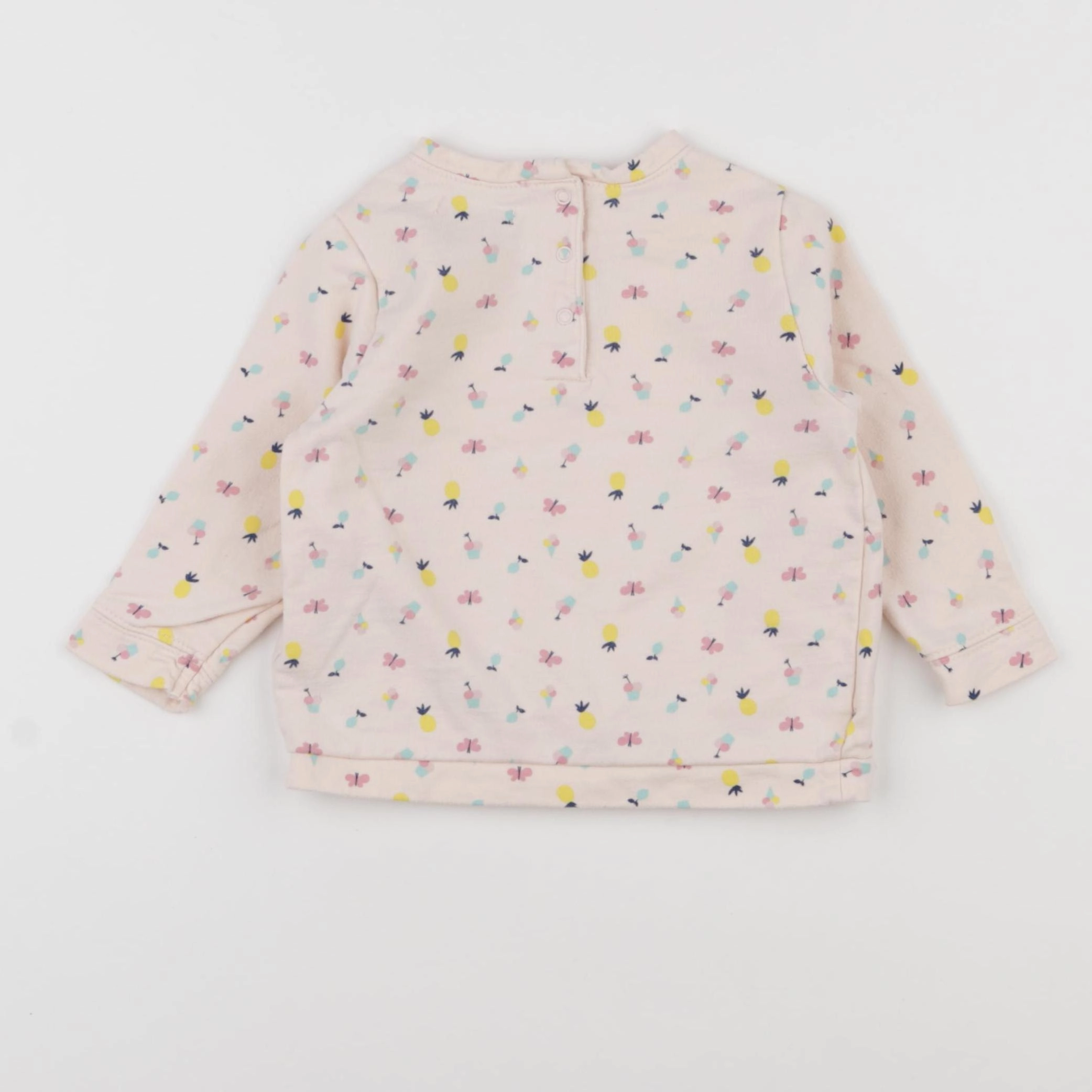 Vertbaudet - sweat rose - 12 mois
