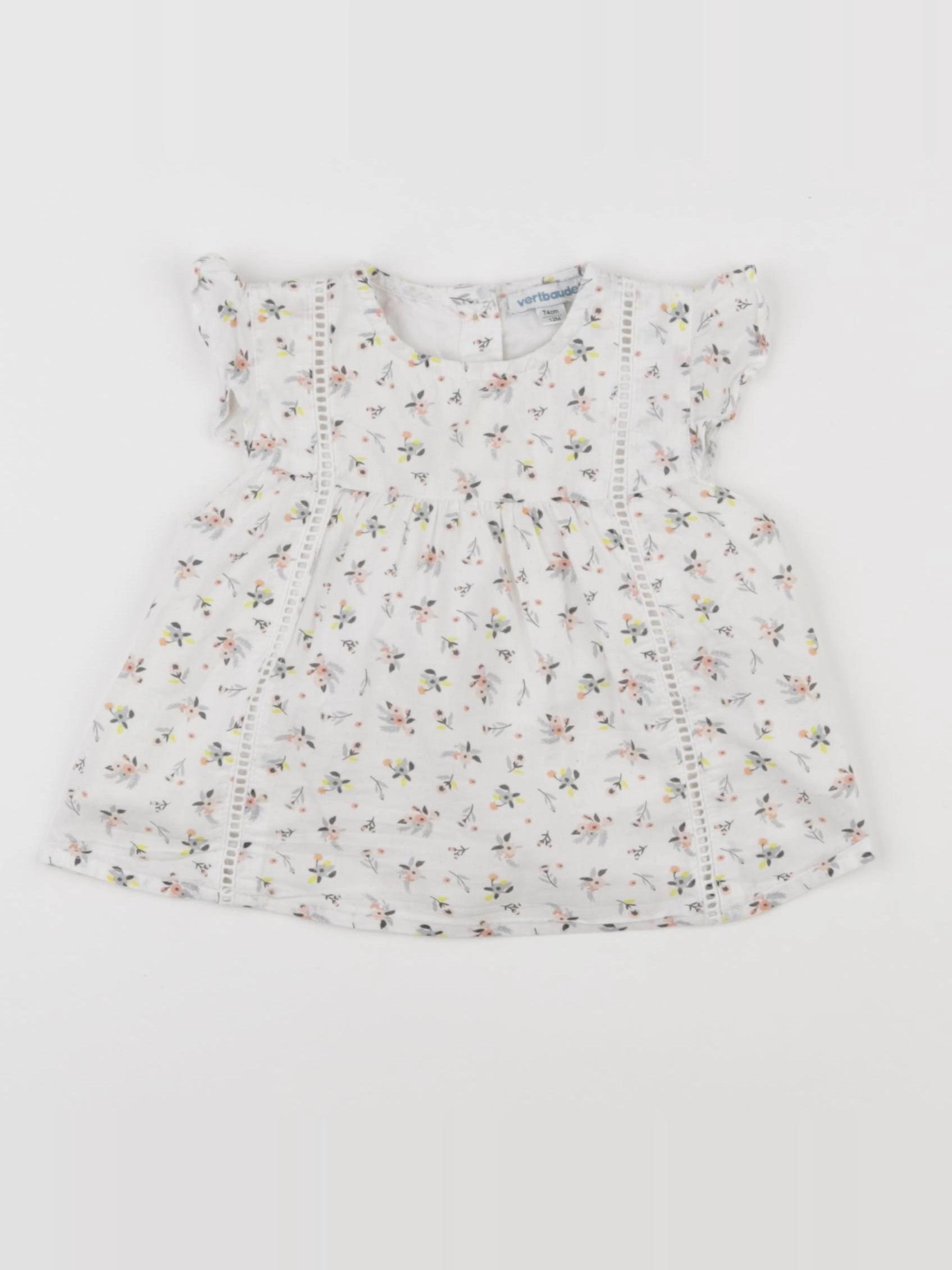 Vertbaudet - blouse blanc - 12 mois