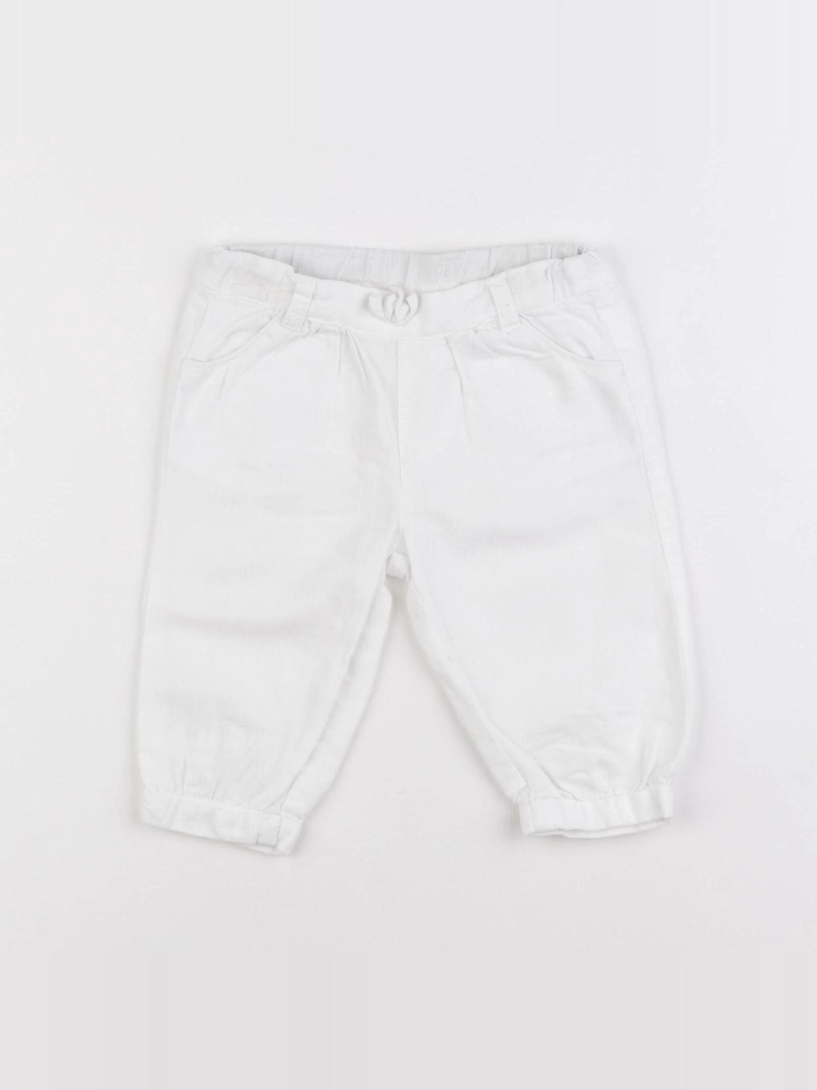 Boutchou - pantalon blanc - 6 mois