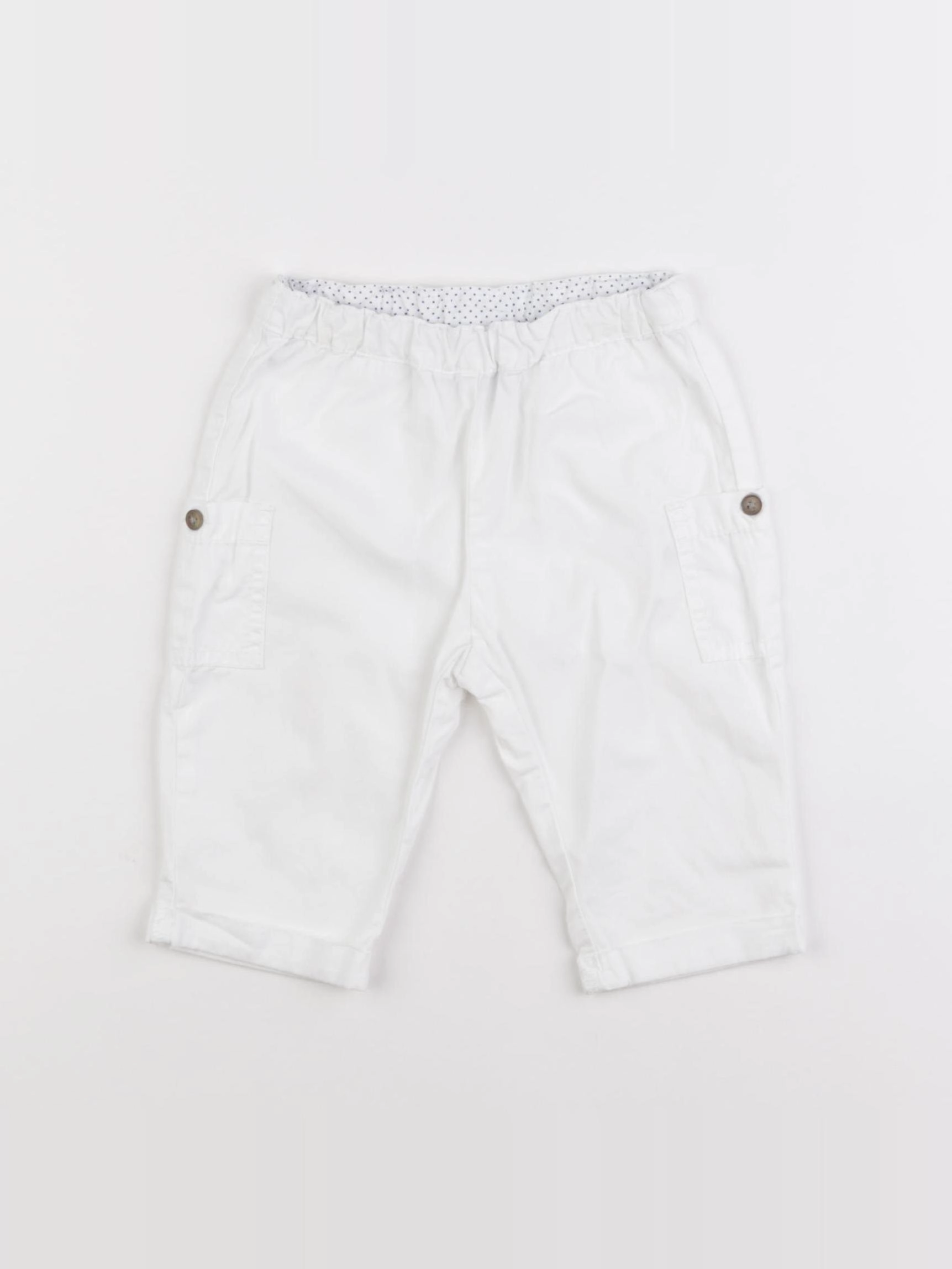 Petit Bateau - pantalon blanc - 6 mois