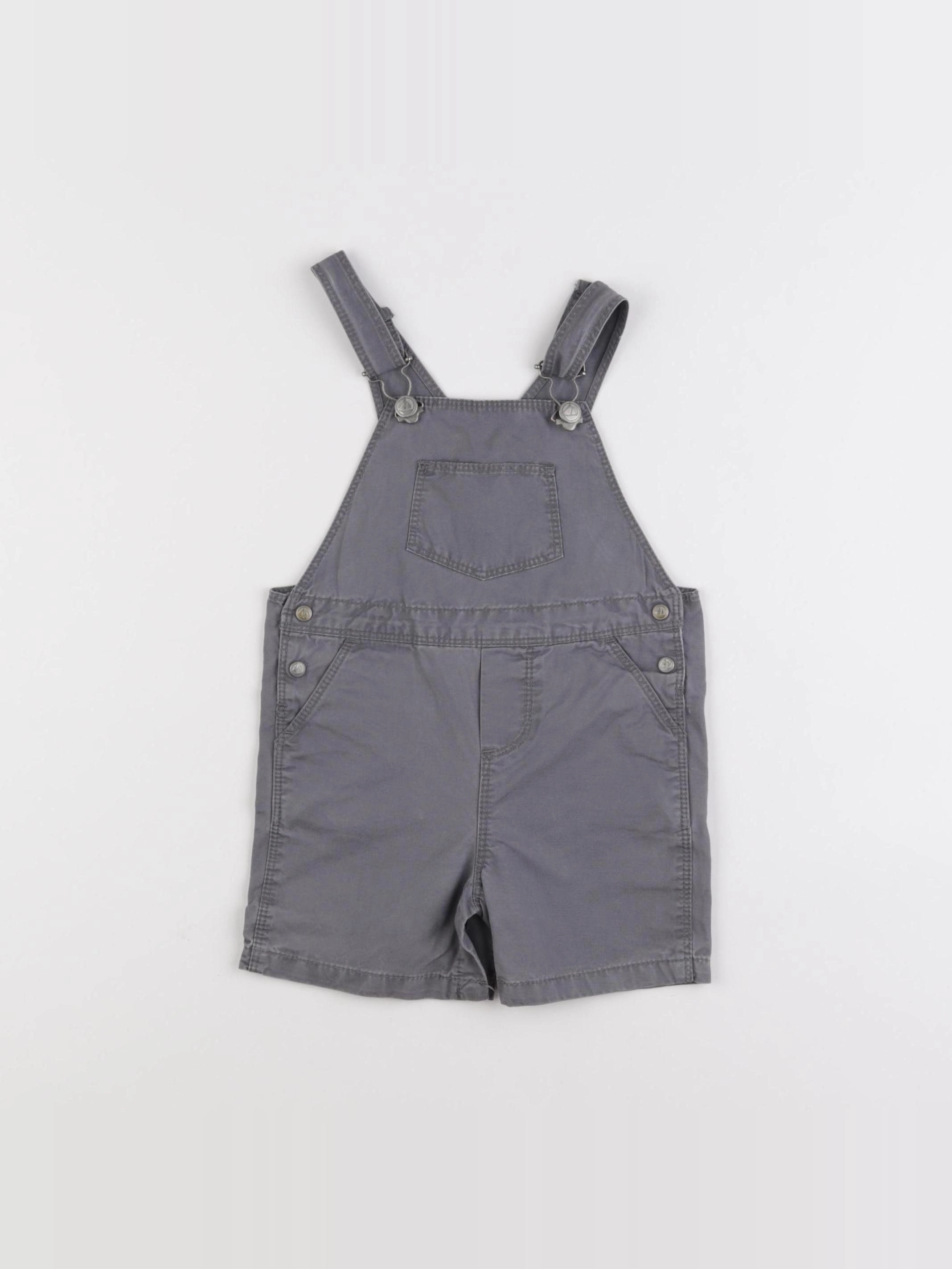 Petit Bateau - salopette gris - 6 mois