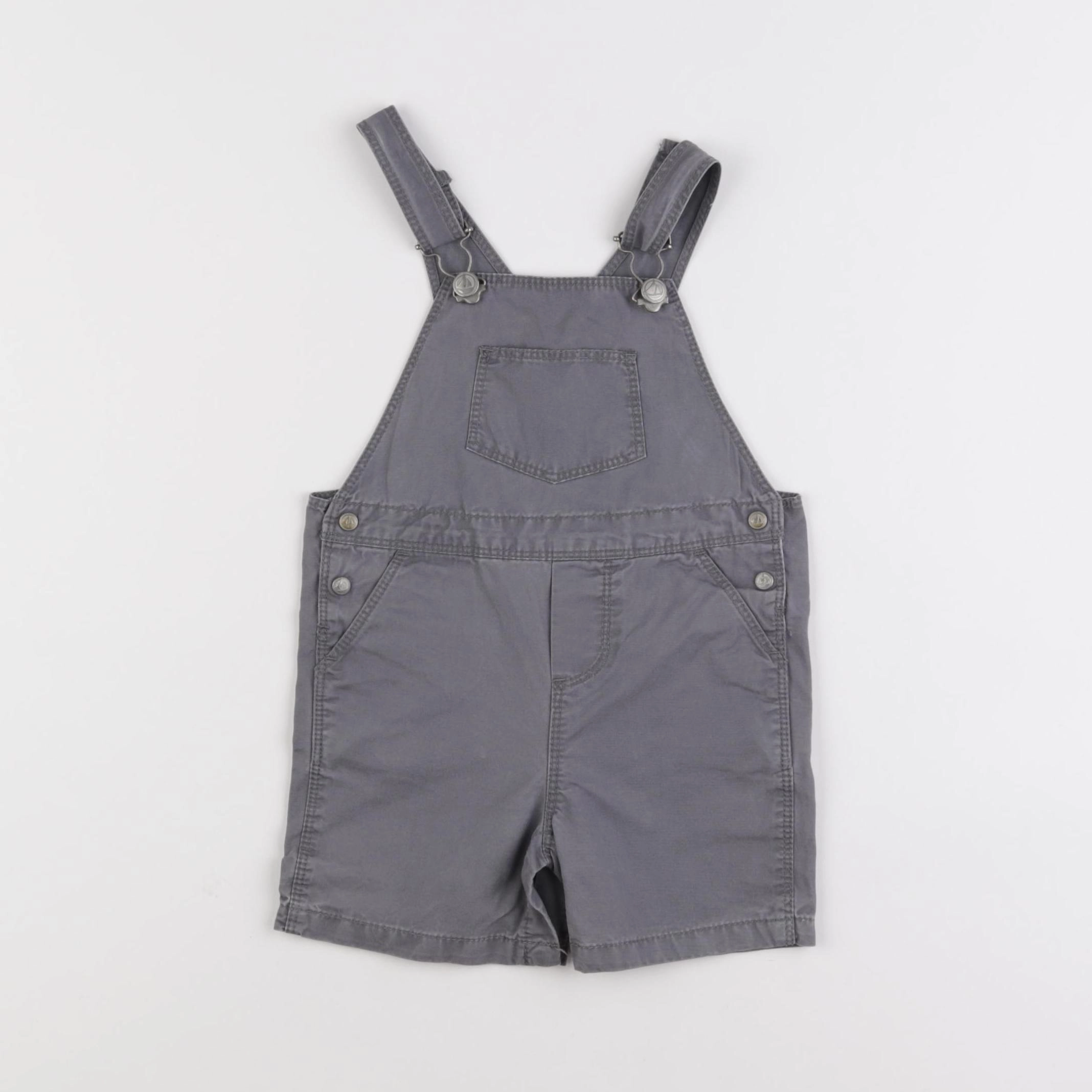 Petit Bateau - salopette gris - 6 mois