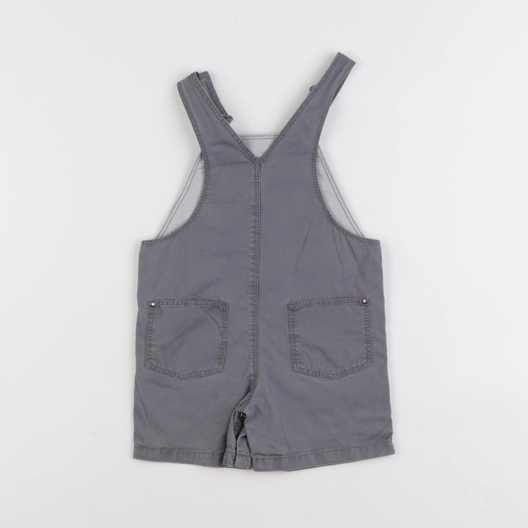 Petit Bateau - salopette gris - 6 mois