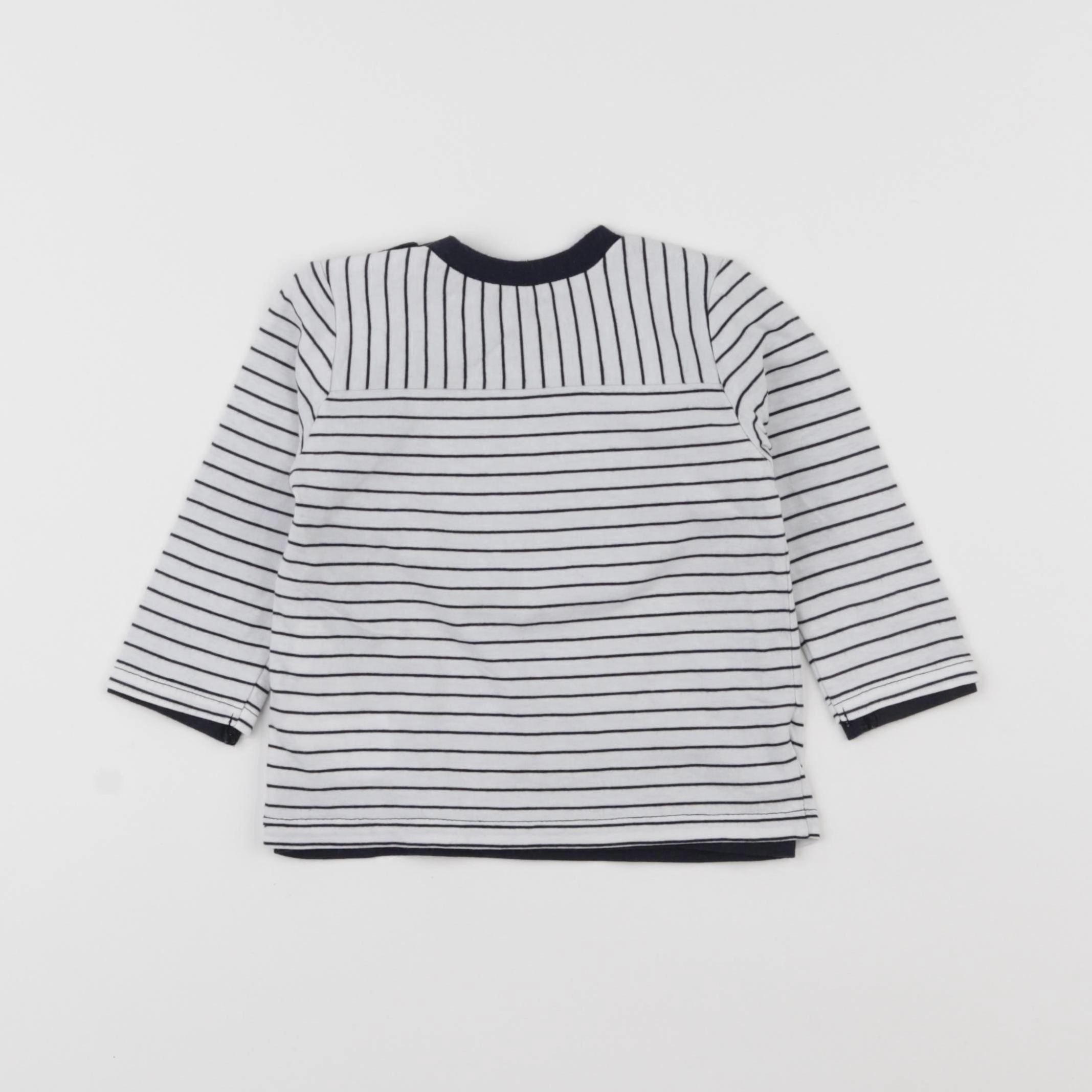 IKKS - tee-shirt blanc, bleu - 6 mois