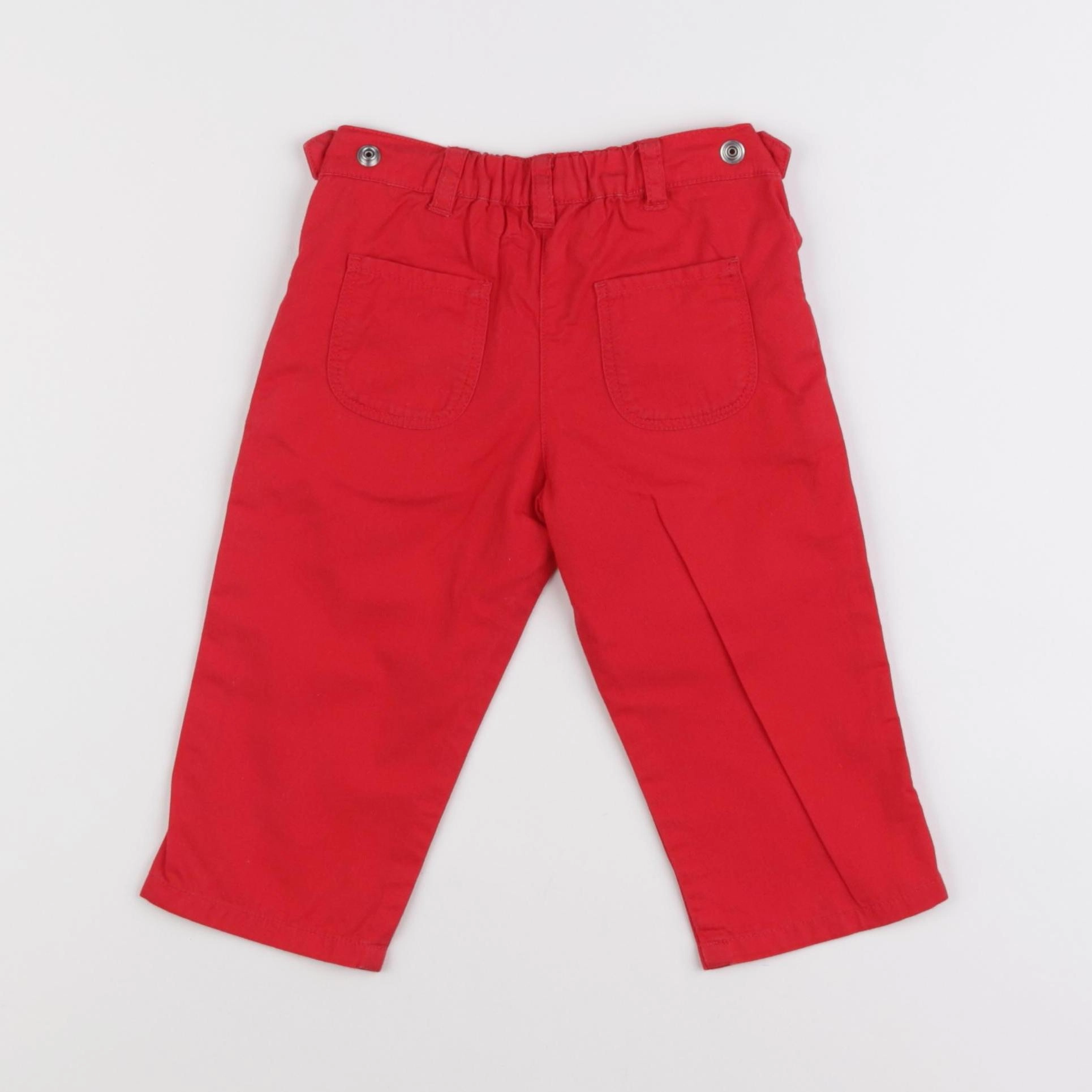 Petit Bateau - pantalon rouge - 12 mois