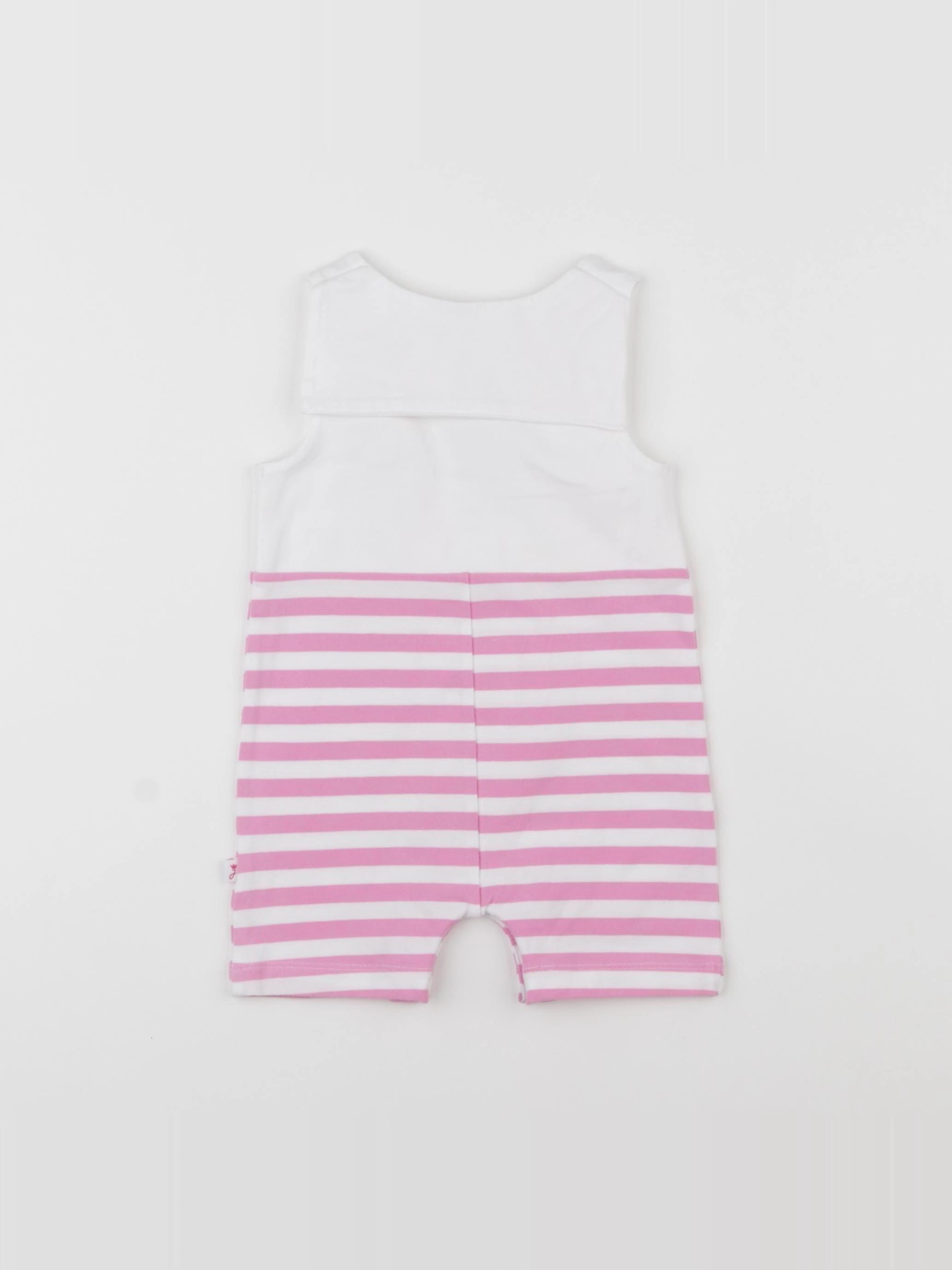 Jacadi - combinaison blanc, rose - 3 mois