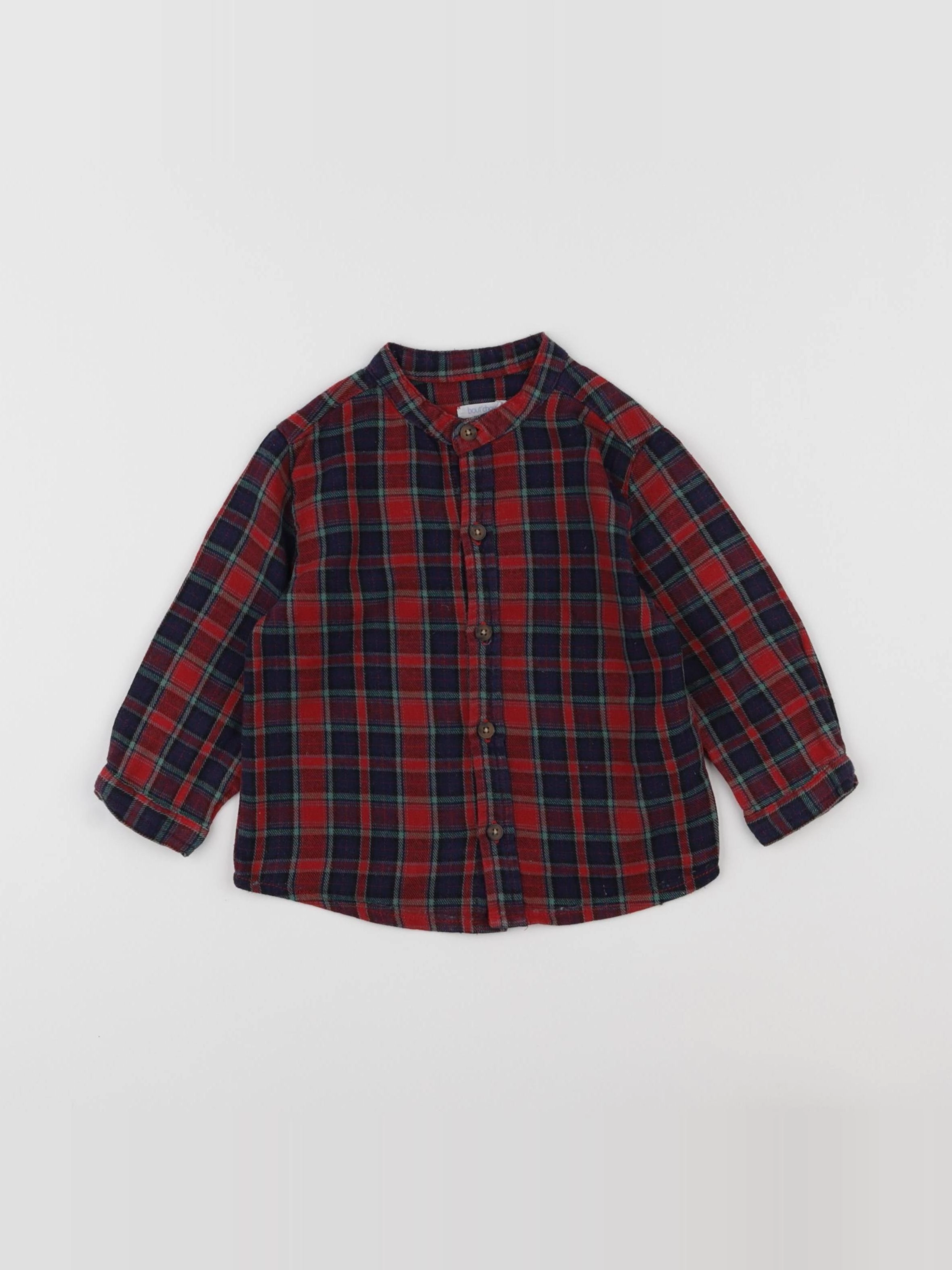 Boutchou - chemise rouge - 12 mois