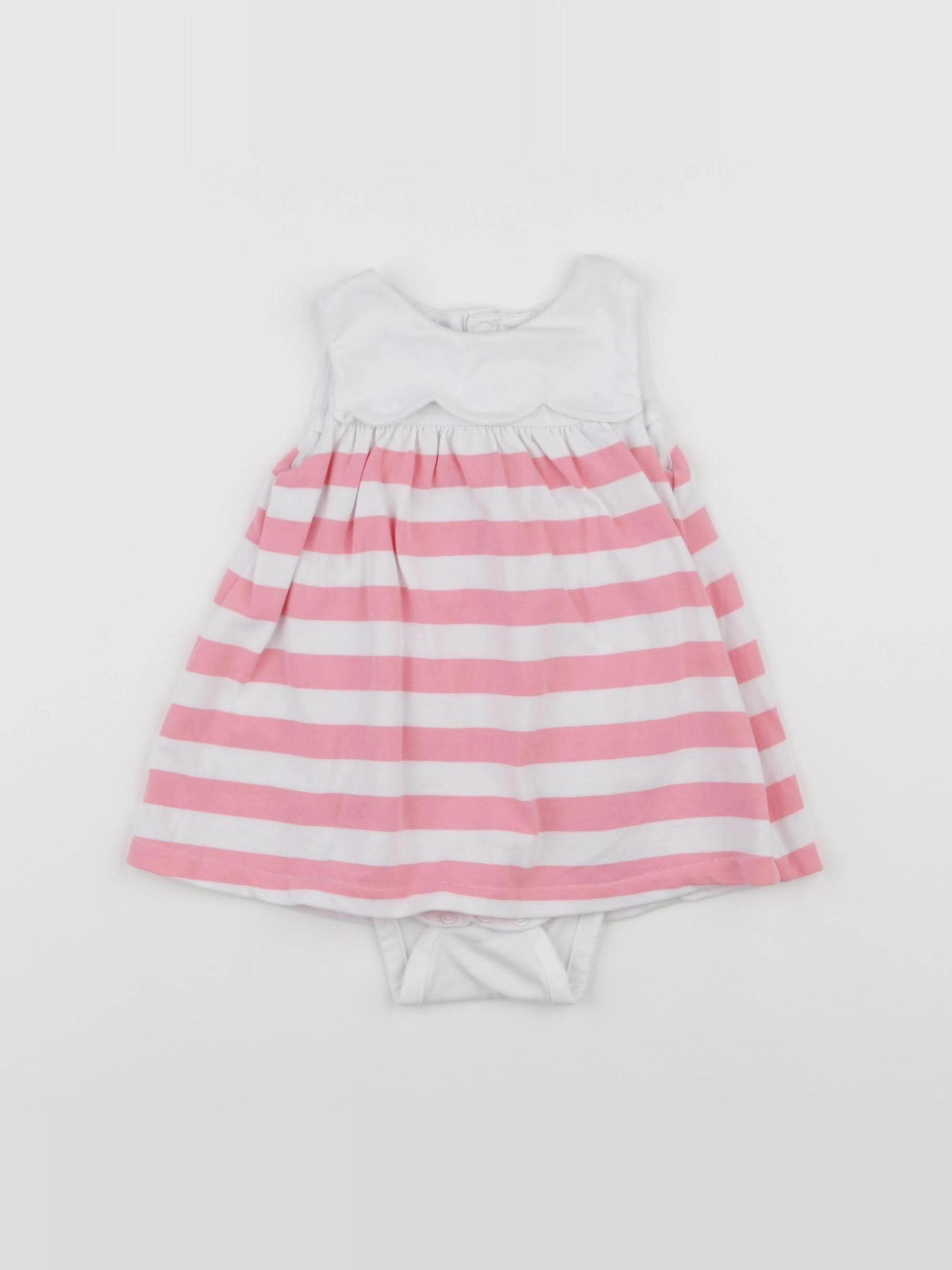 Jacadi - body robe blanc, rose - 6 mois