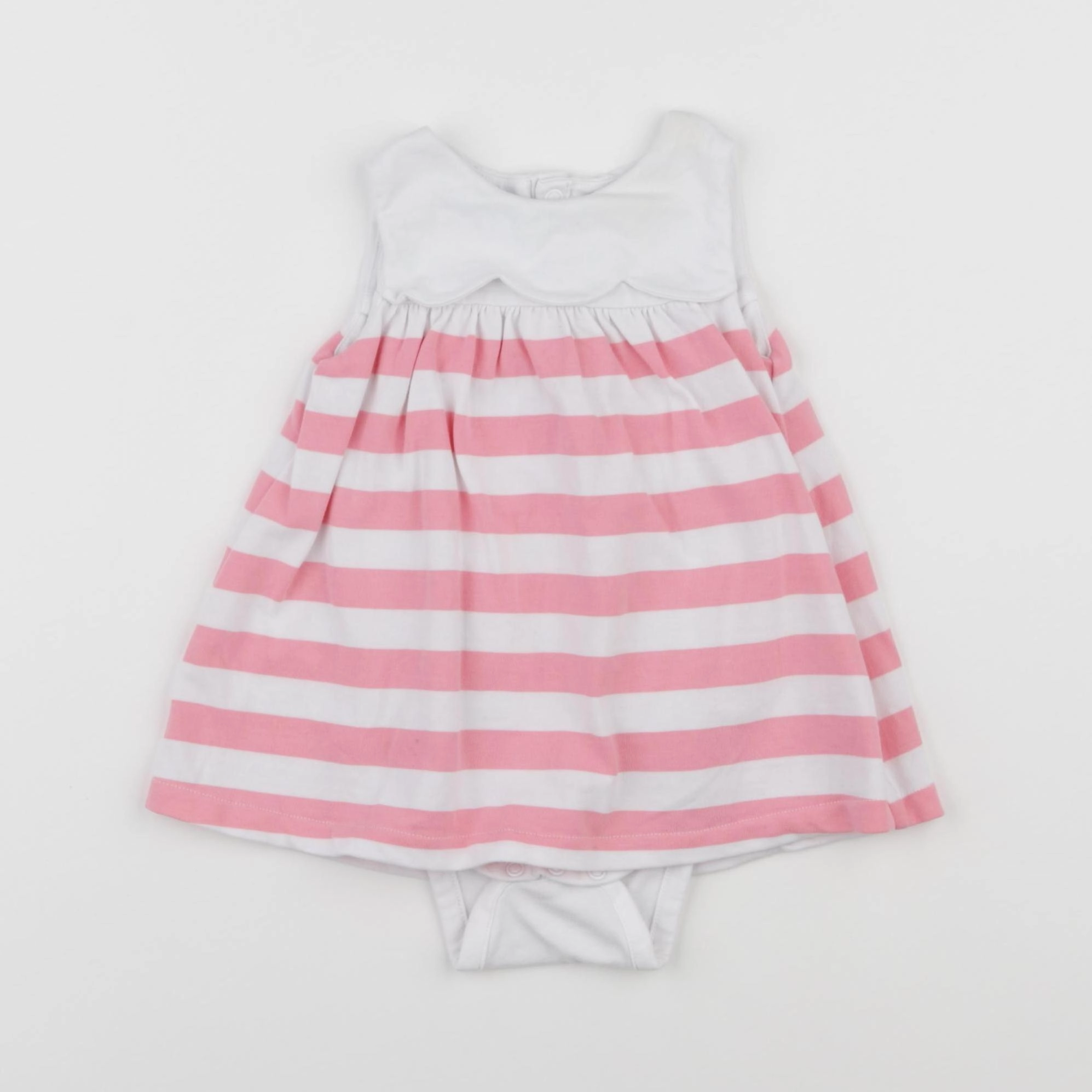 Jacadi - body robe blanc, rose - 6 mois