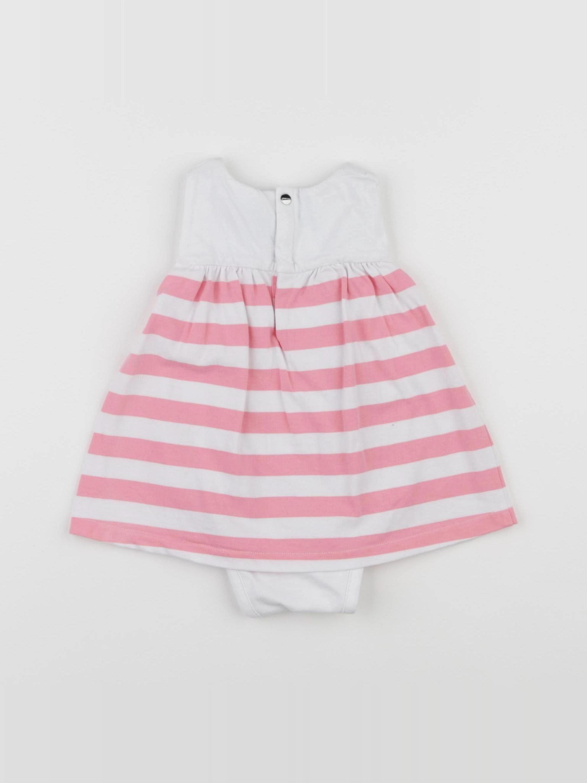 Jacadi - body robe blanc, rose - 6 mois