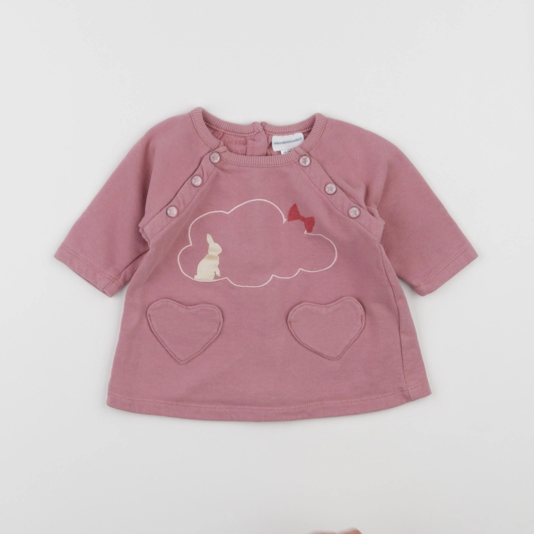 Vertbaudet - robe rose - 3 mois