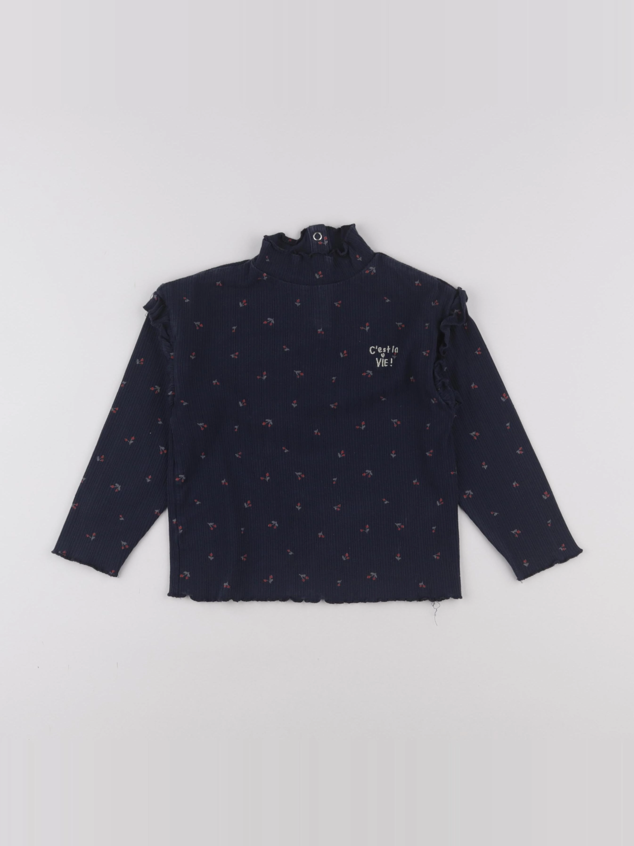 Vertbaudet - tee-shirt bleu - 5 ans