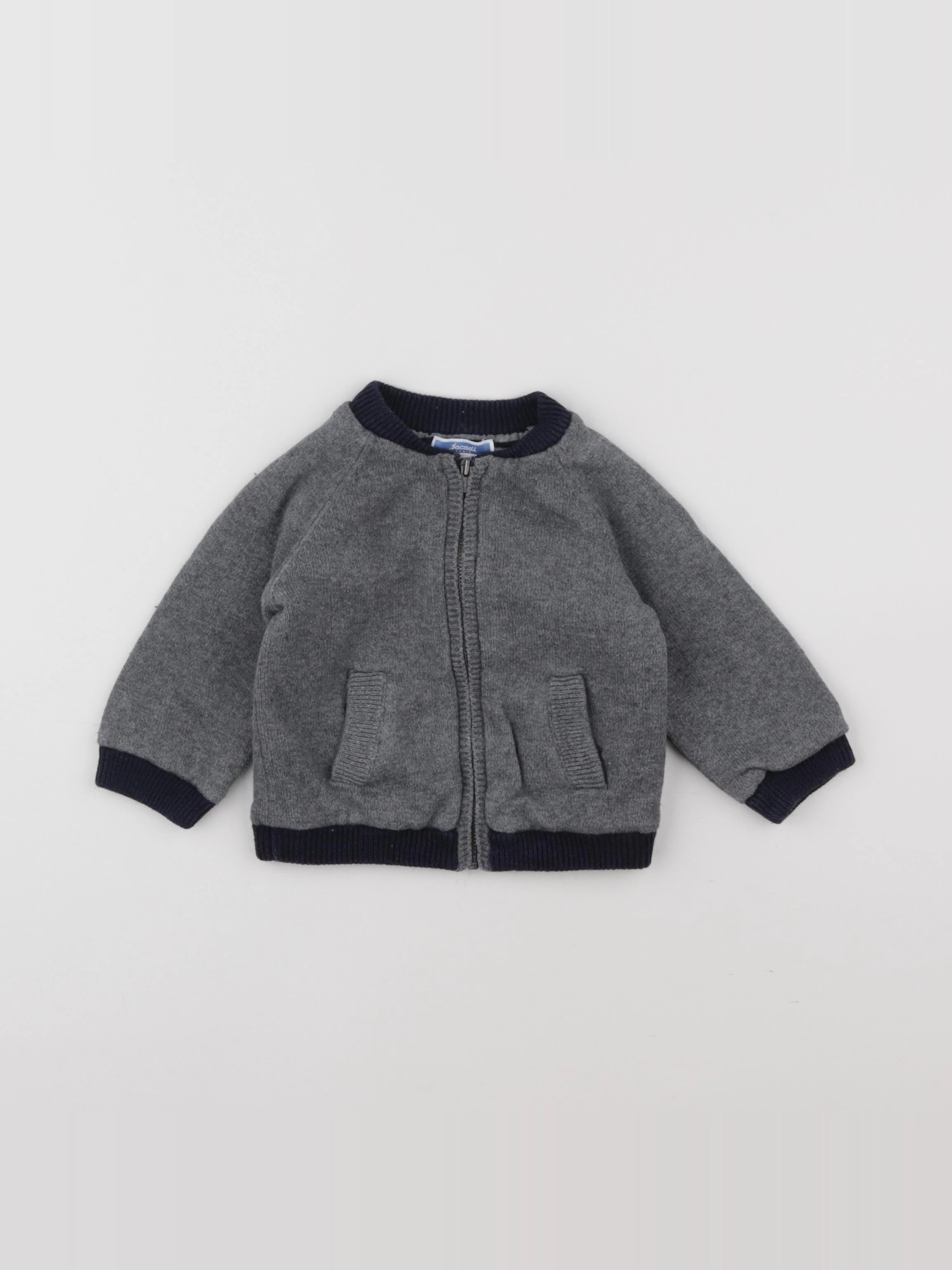 Jacadi - gilet gris - 12 mois