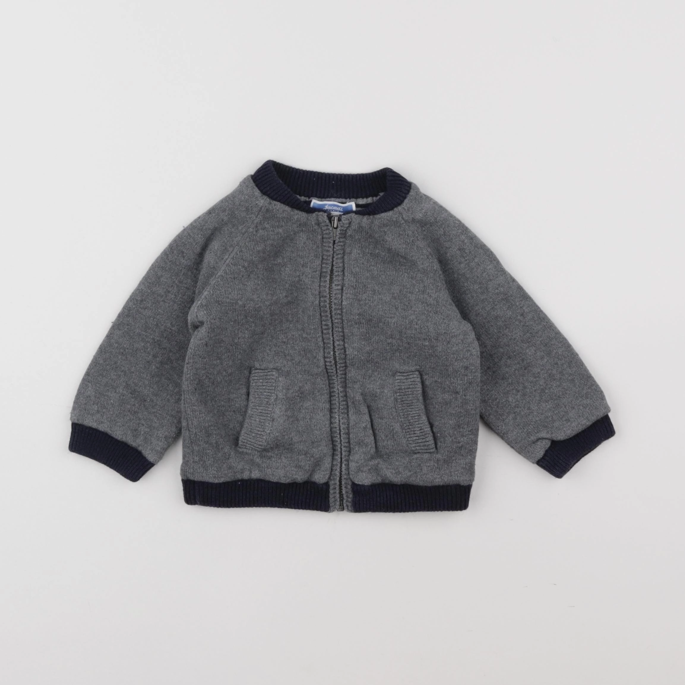 Jacadi - gilet gris - 12 mois