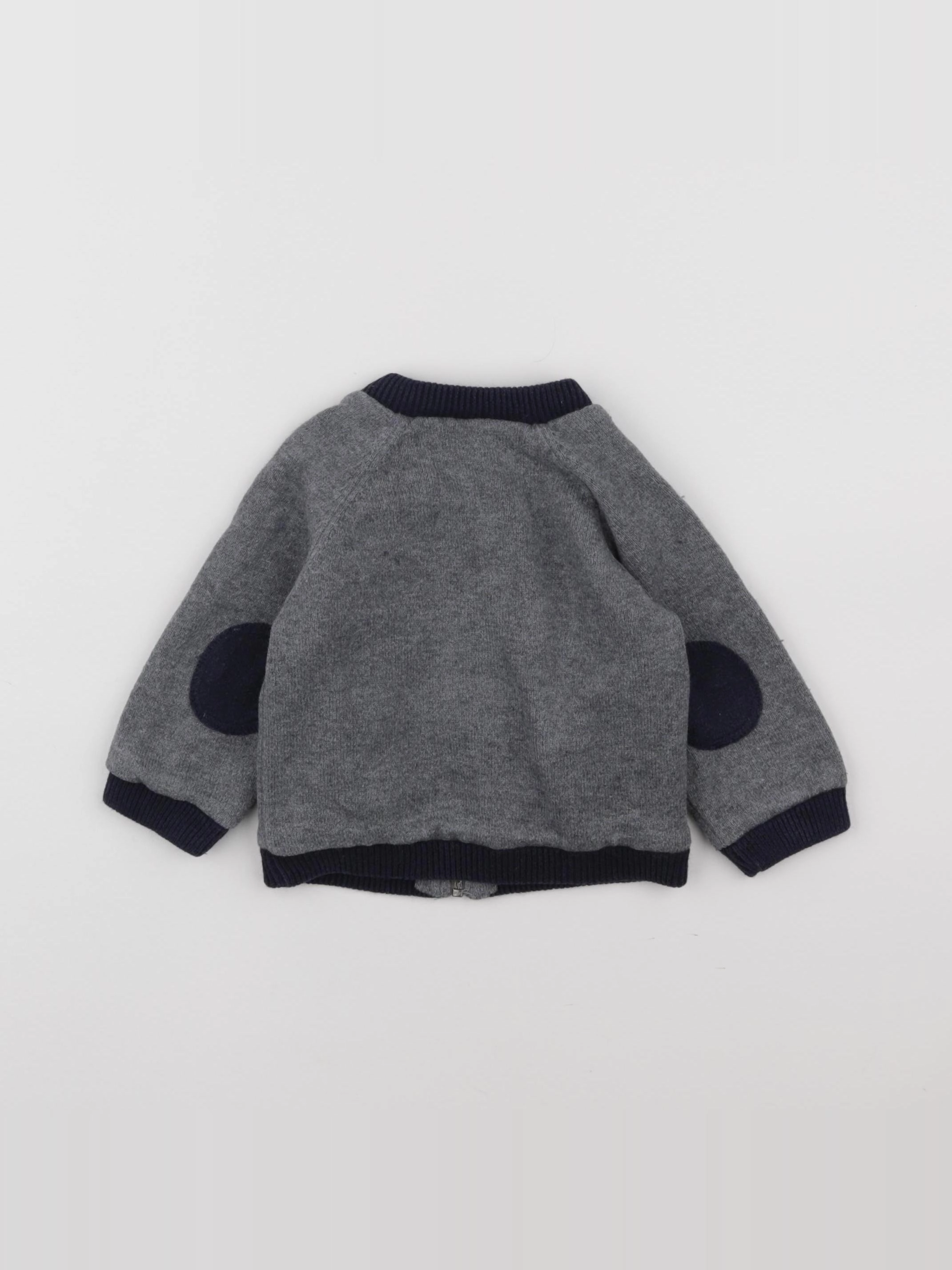 Jacadi - gilet gris - 12 mois
