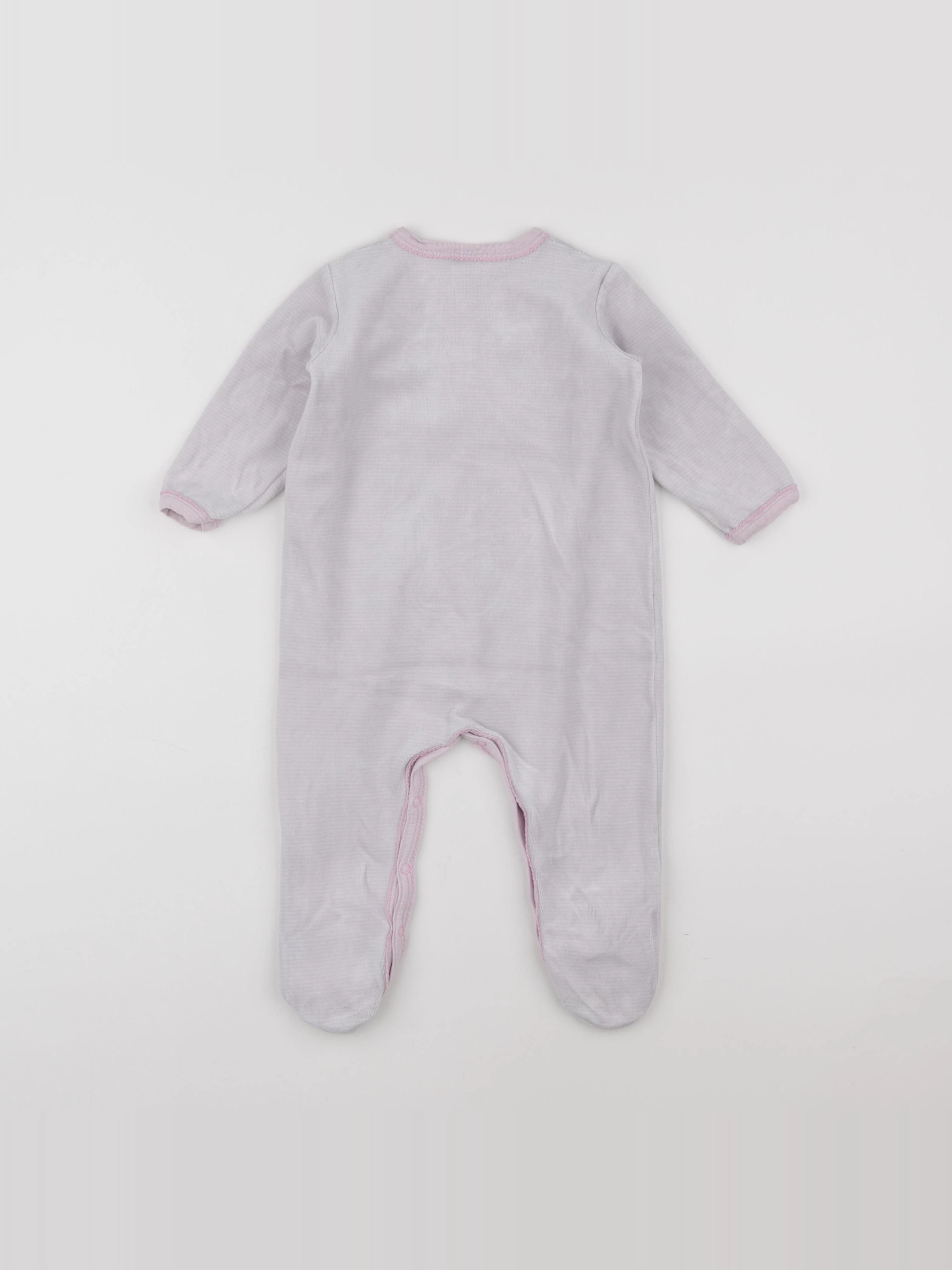 Petit Bateau - pyjama velours rose - 18 mois