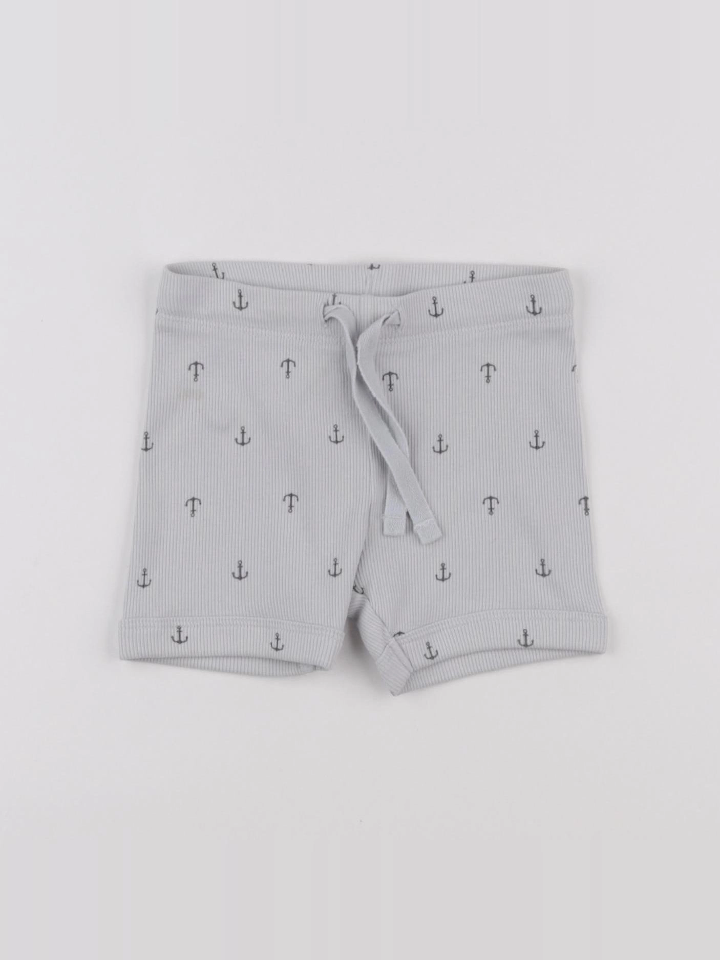 H&M - short bleu - 3/6 mois