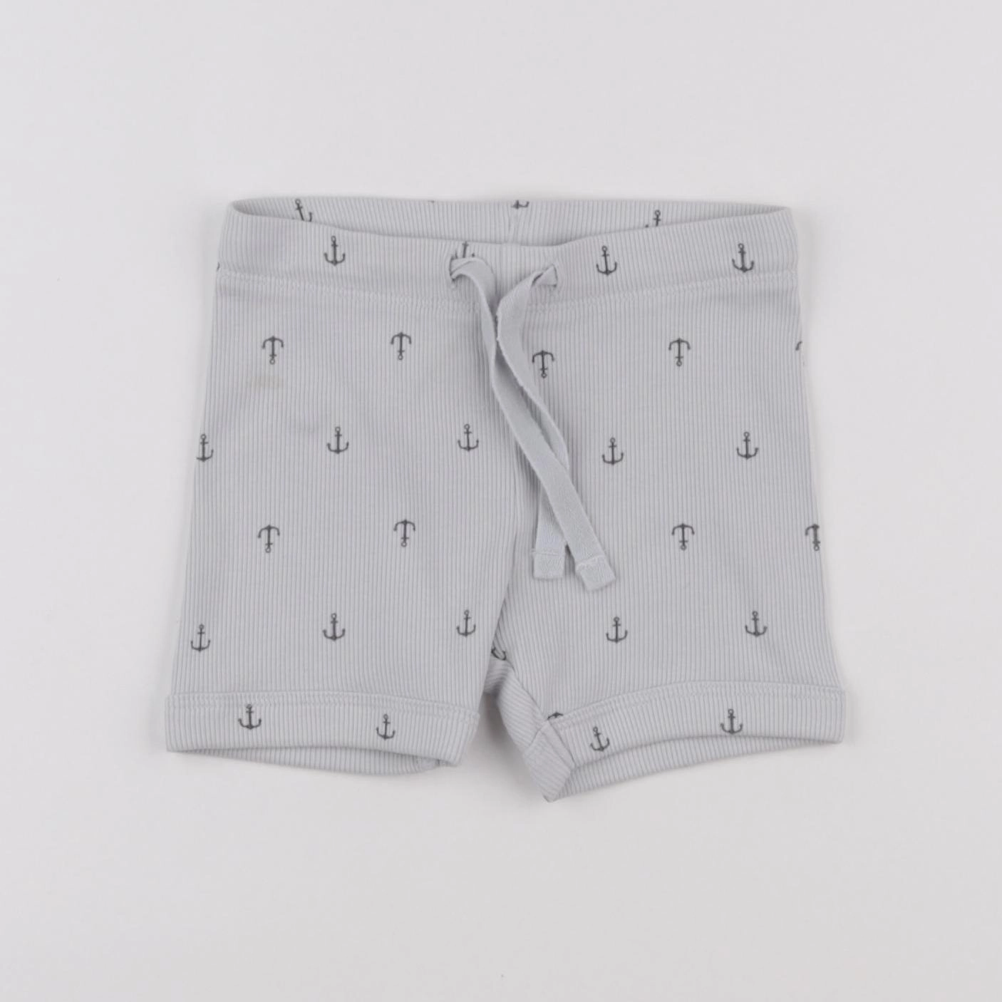 H&M - short bleu - 3/6 mois
