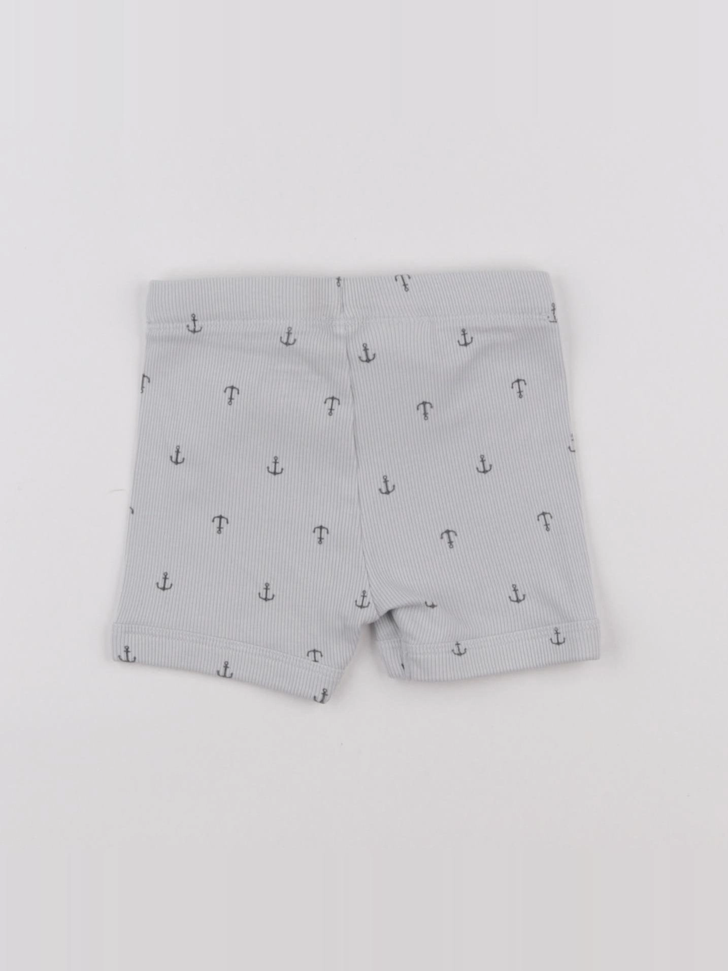 H&M - short bleu - 3/6 mois
