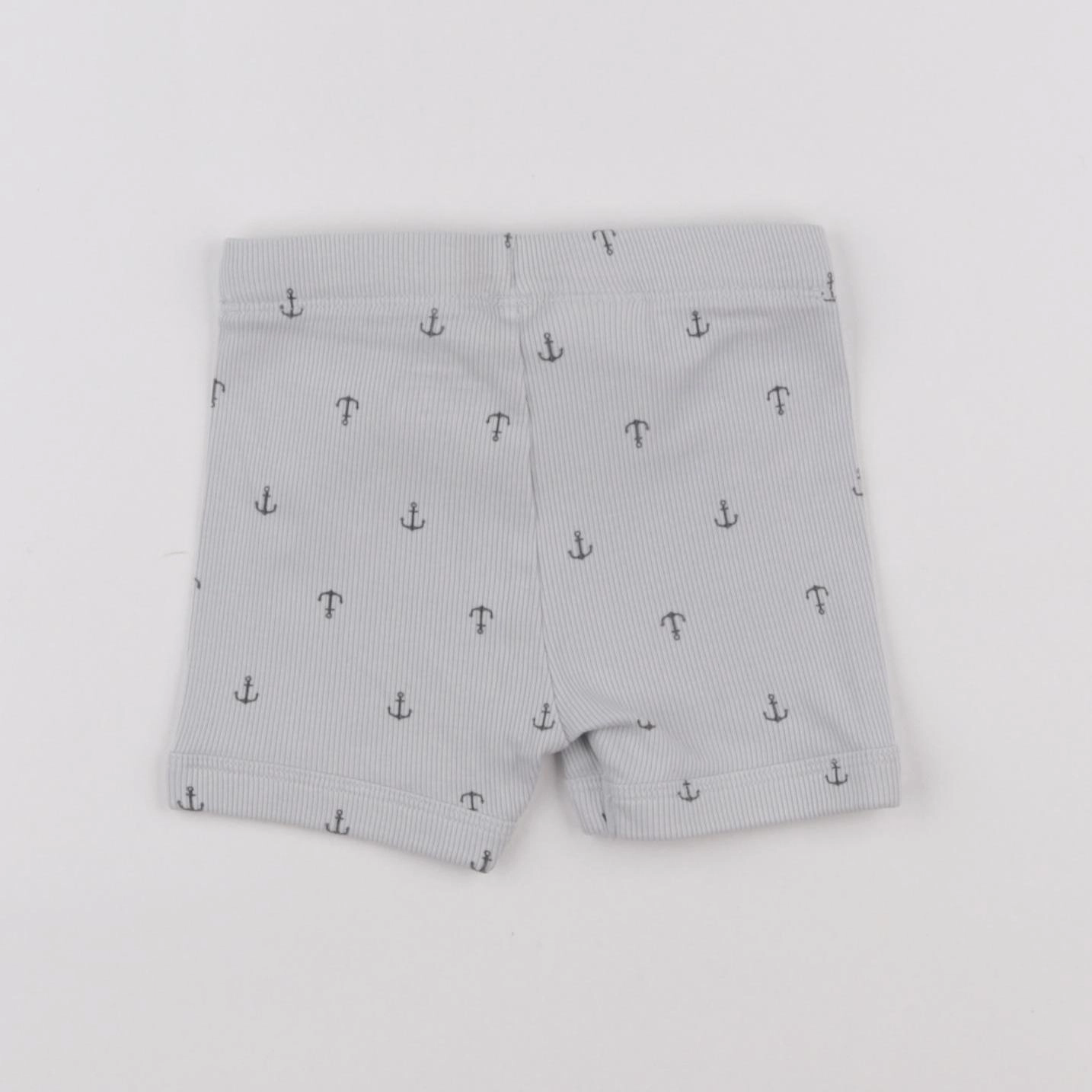 H&M - short bleu - 3/6 mois