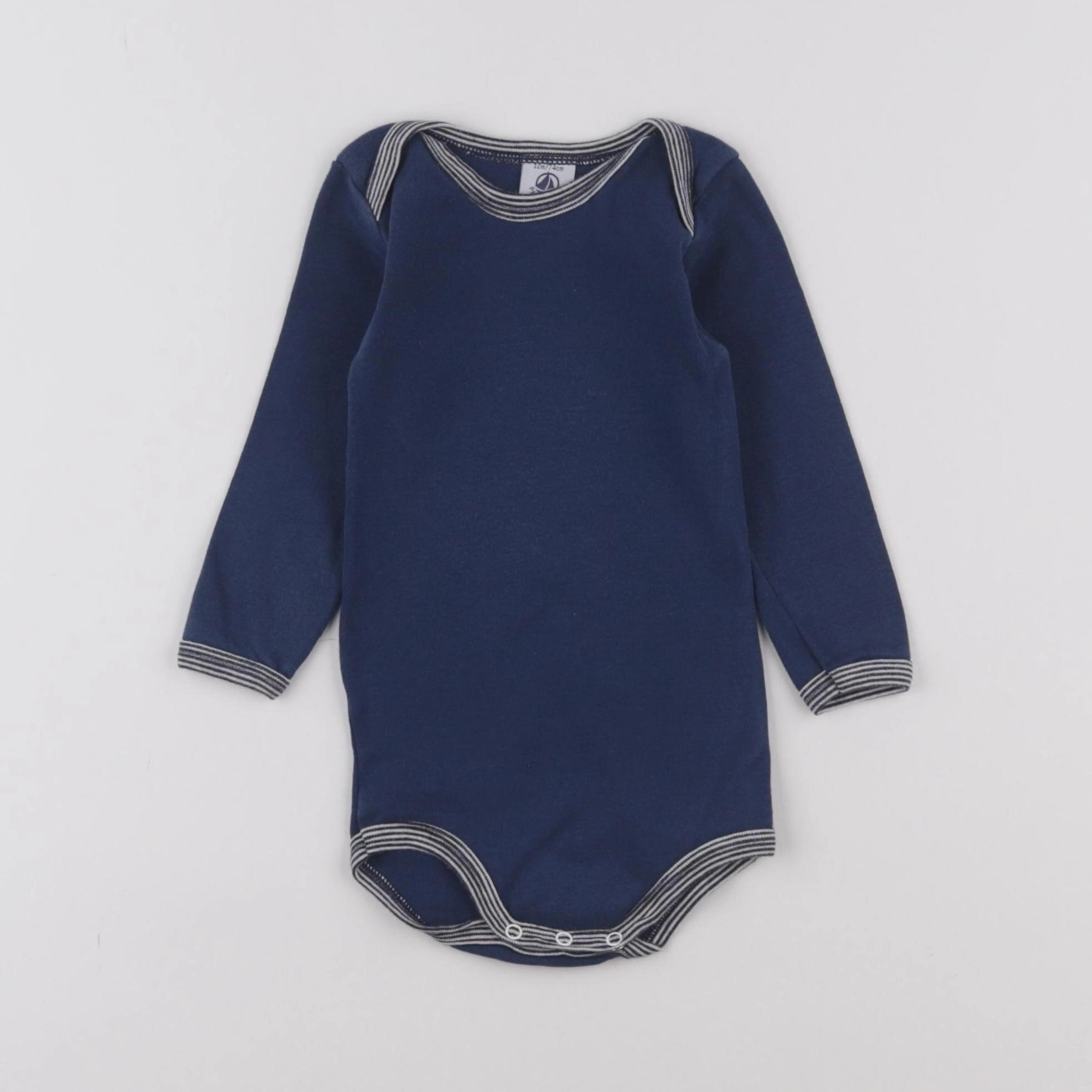 Petit Bateau - body bleu - 12 mois