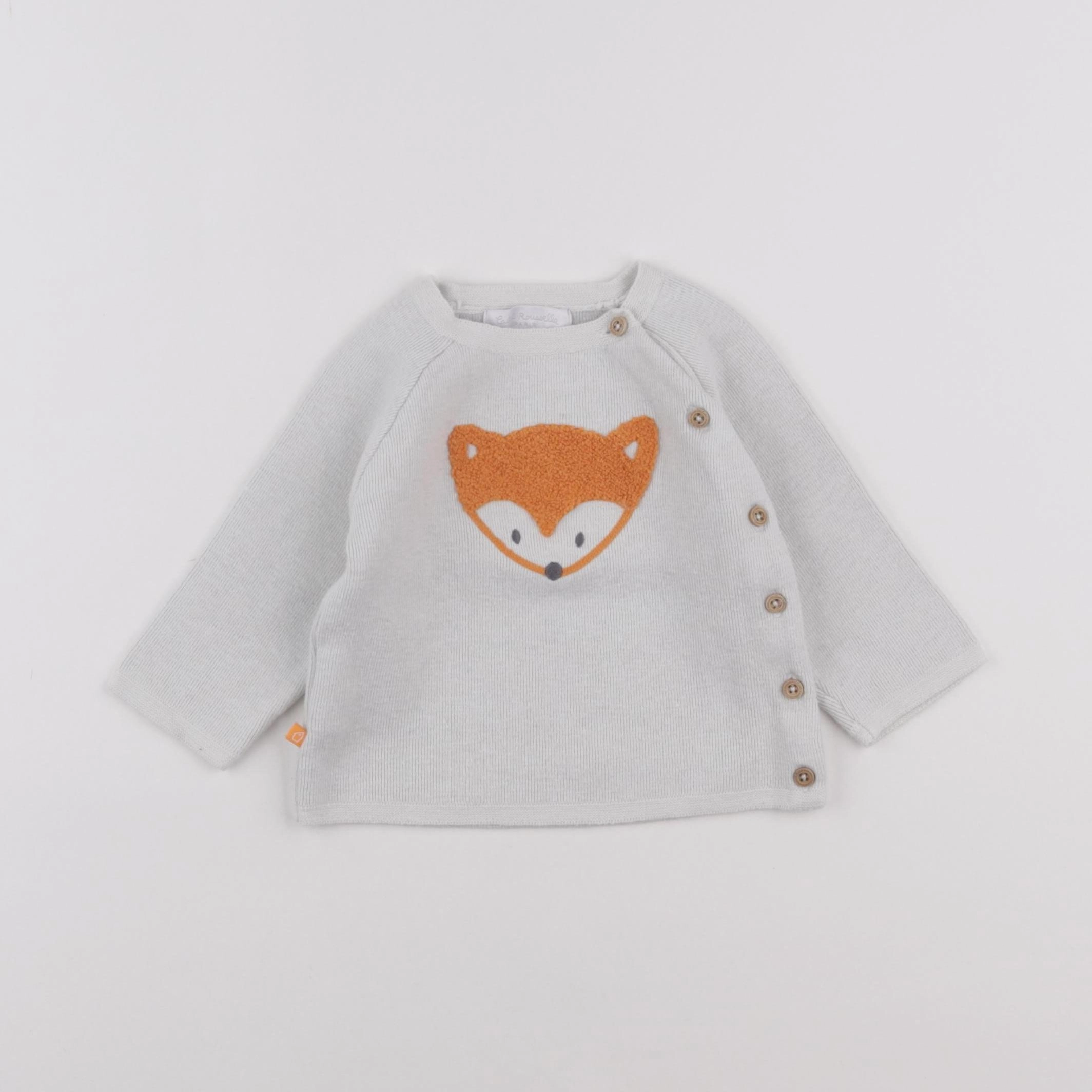 Cadet Rousselle - sweat gris - 12 mois