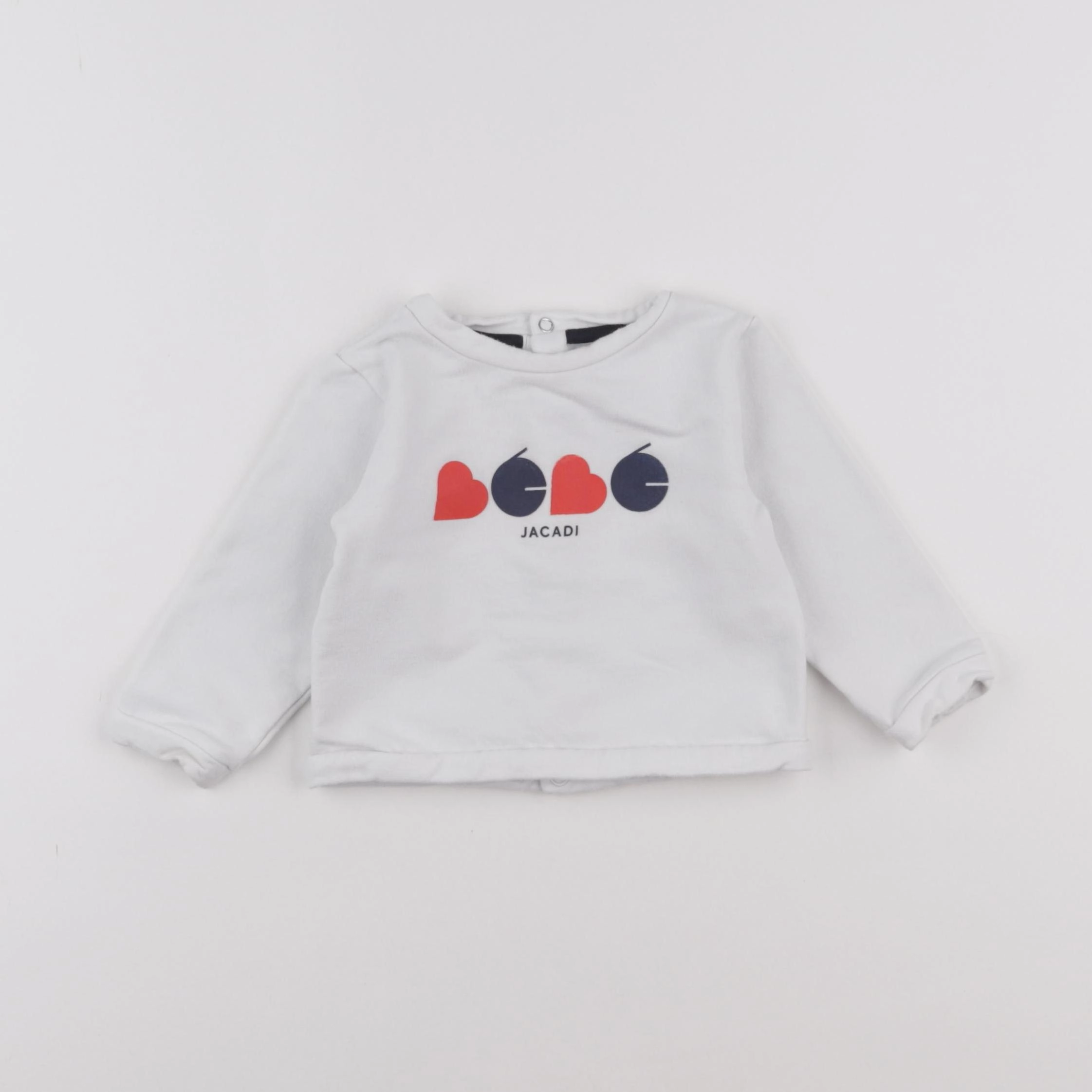 Jacadi - sweat blanc - 12 mois