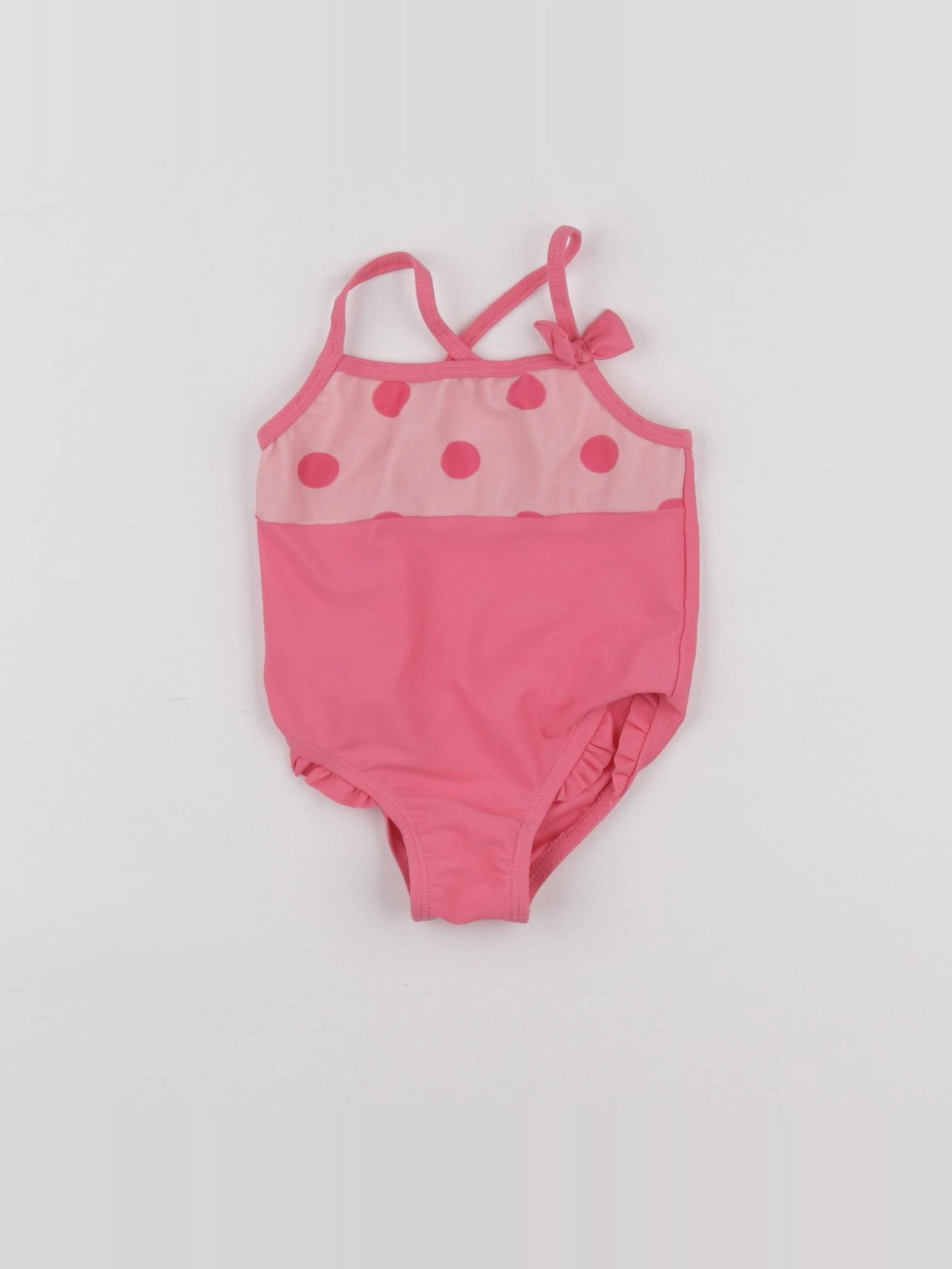Vertbaudet - maillot de bain rose - 12 mois