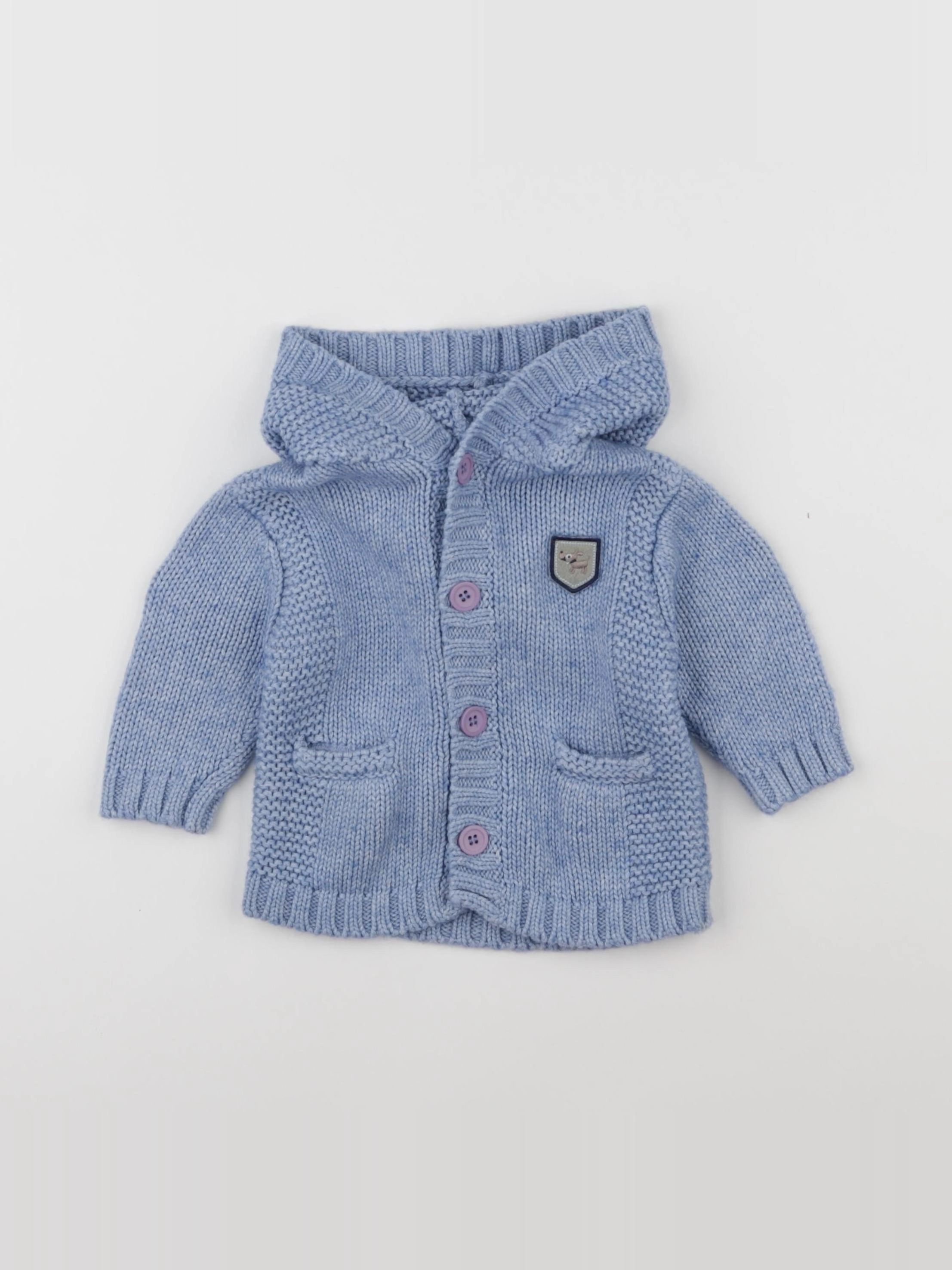 Natalys - gilet bleu - 6 mois