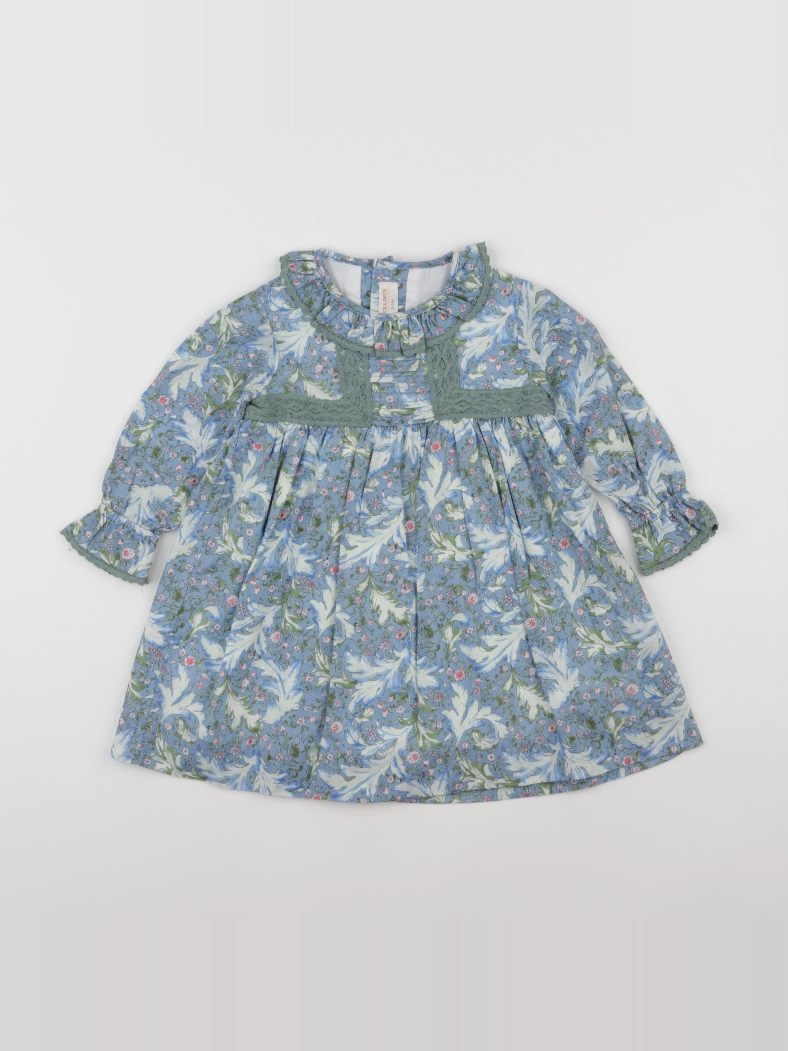 Neck & Neck - robe bleu - 18 mois à 2 ans