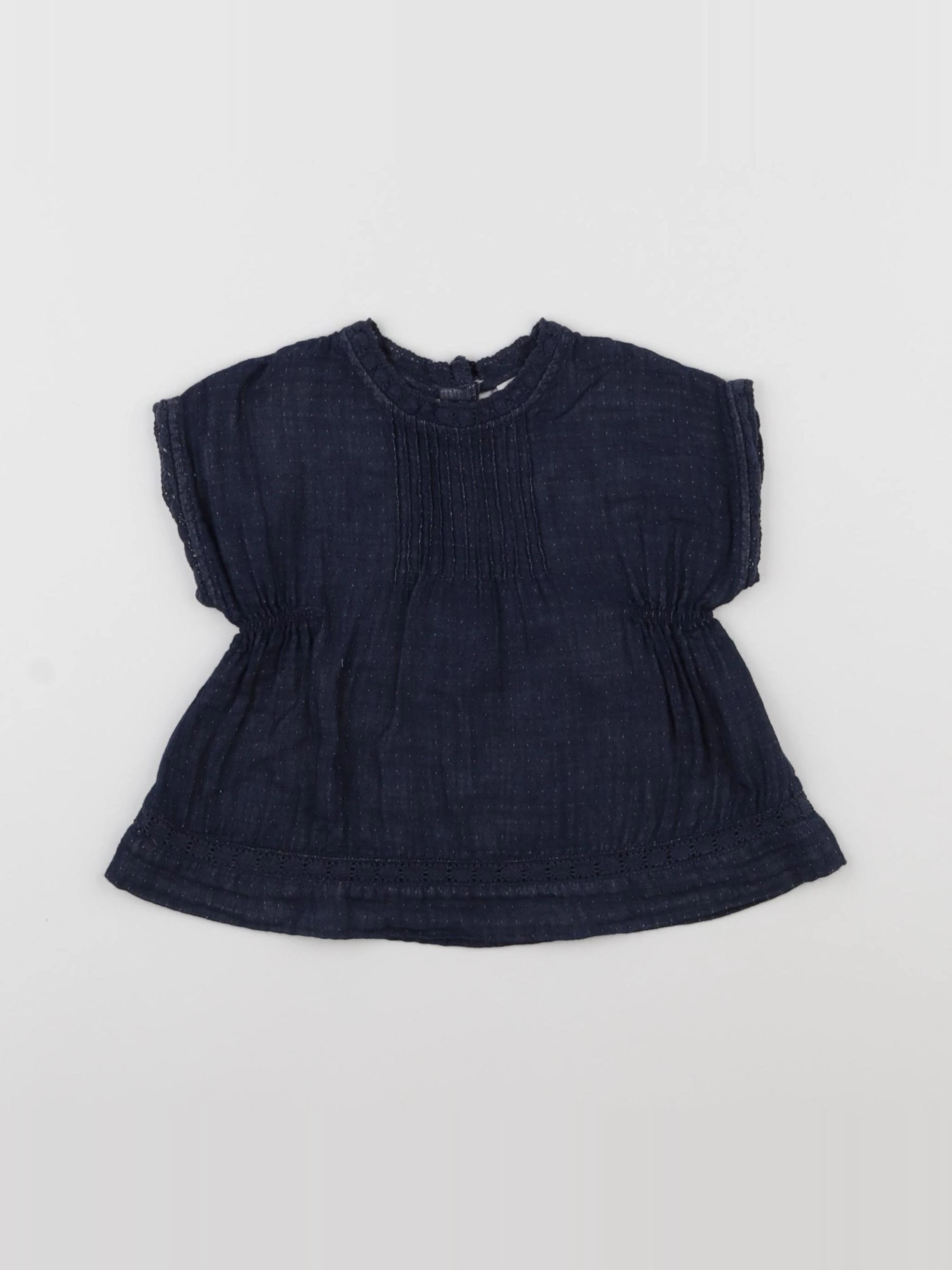 Boutchou - blouse bleu - 12 mois